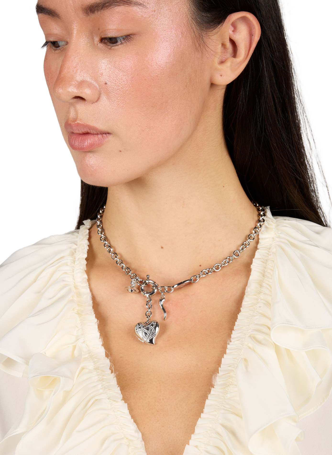 Collar Della con colgante de corazón VIVIENNE WESTWOOD Plata