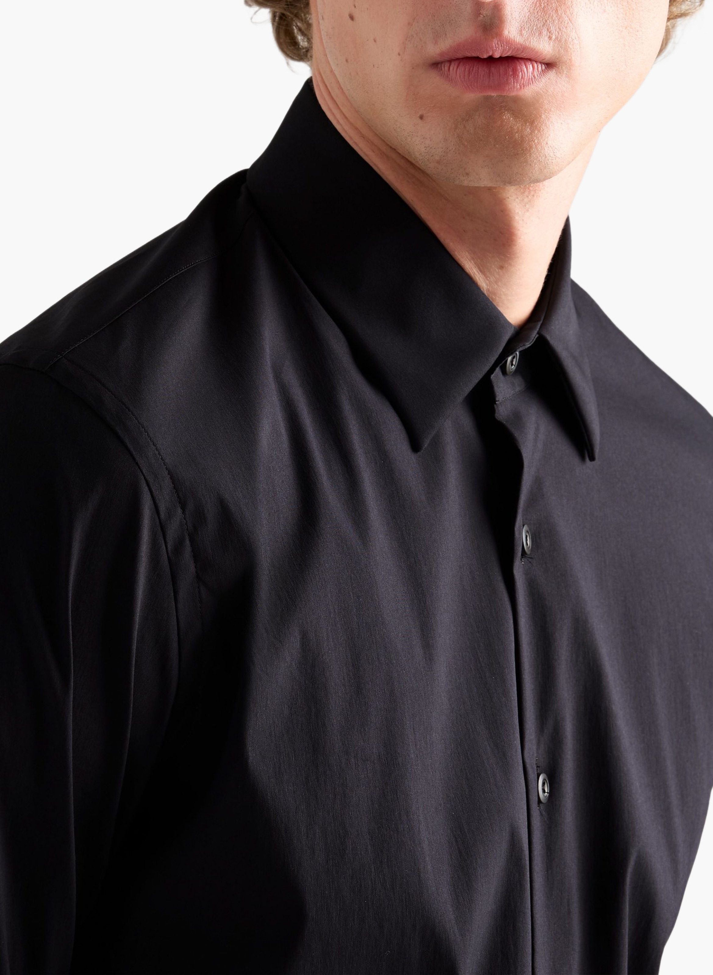 Chemise en coton stretch PRADA Noir