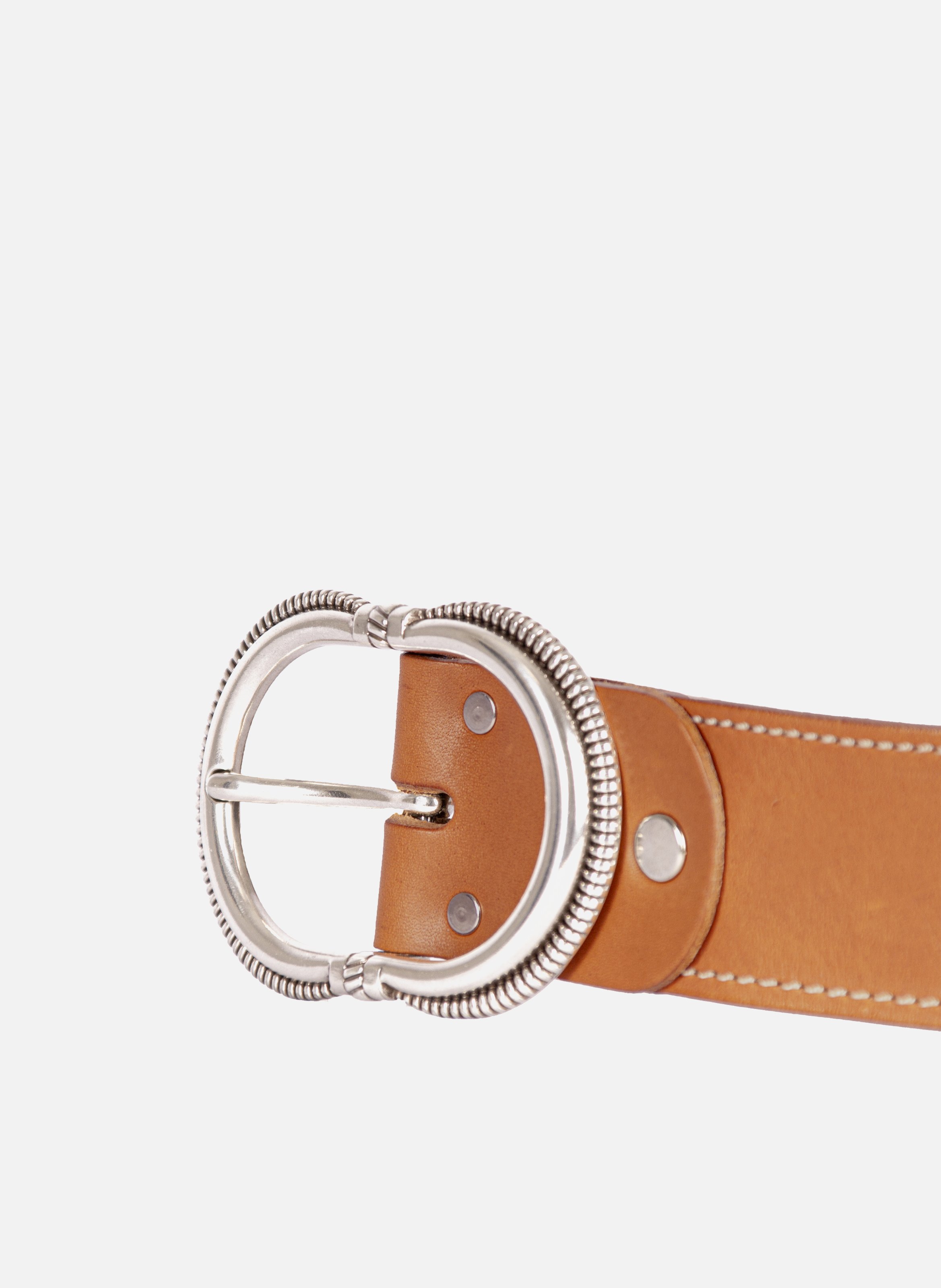 Ceinture camargue cuir JULES & JENN Marron