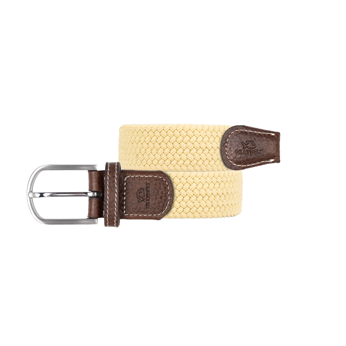 Ceinture tressée élastique unie BILLYBELT Jaune