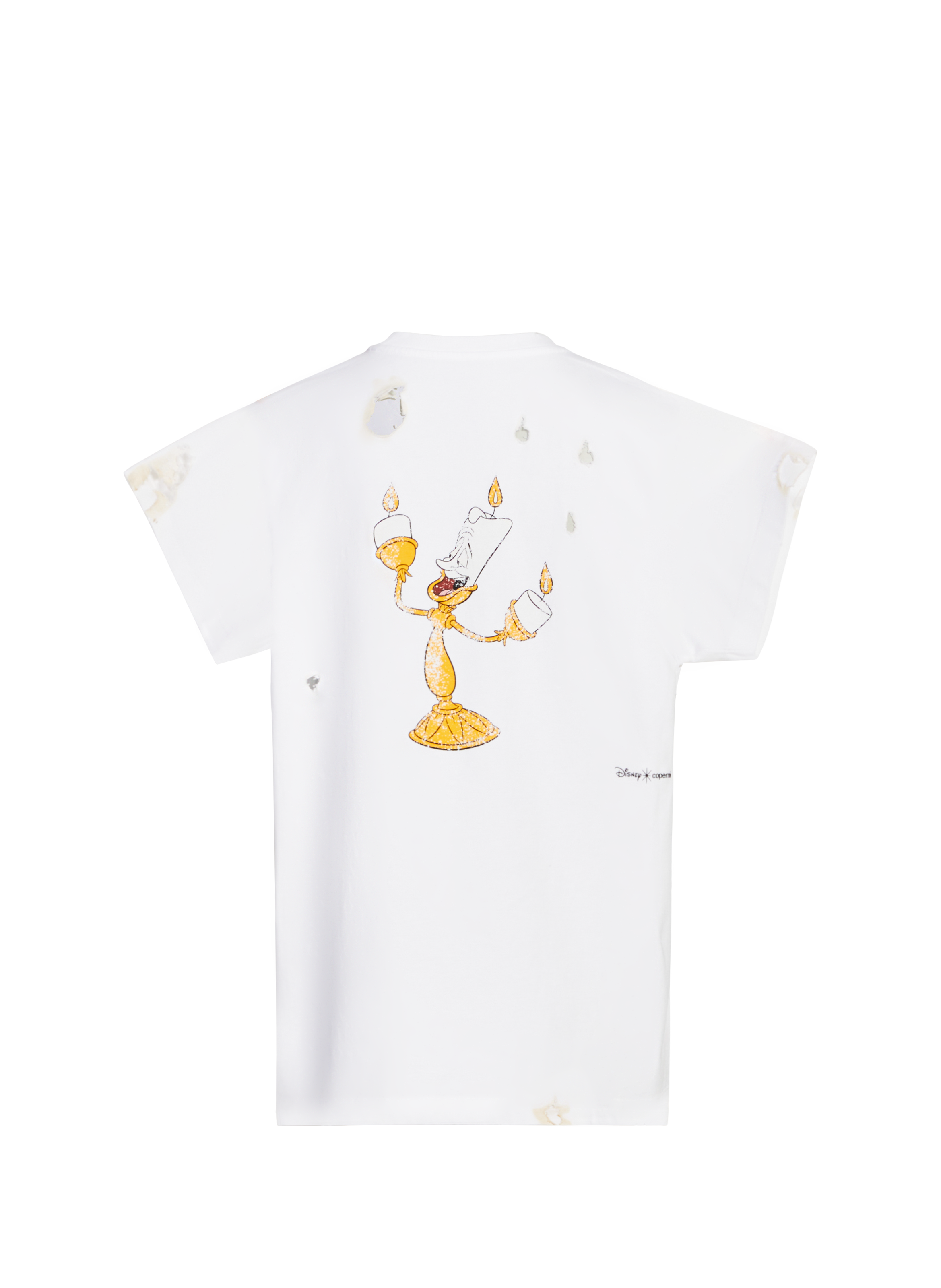 Distressed and printed T-shirt COPERNI White