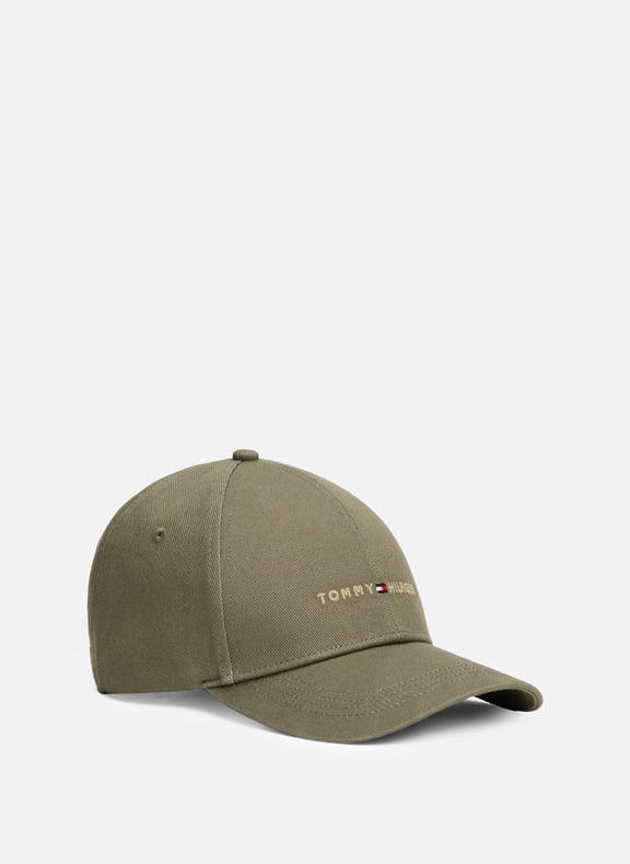 Cotton baseball cap with logo Green by TOMMY HILFIGER TOMMY HILFIGER Cotton baseball cap with logo Green