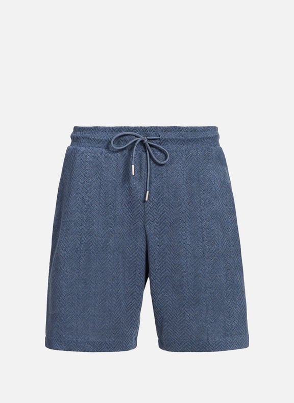 Textured Elastic Waist Shorts Blue by GUESS GUESS Textured Elastic Waist Shorts Blue