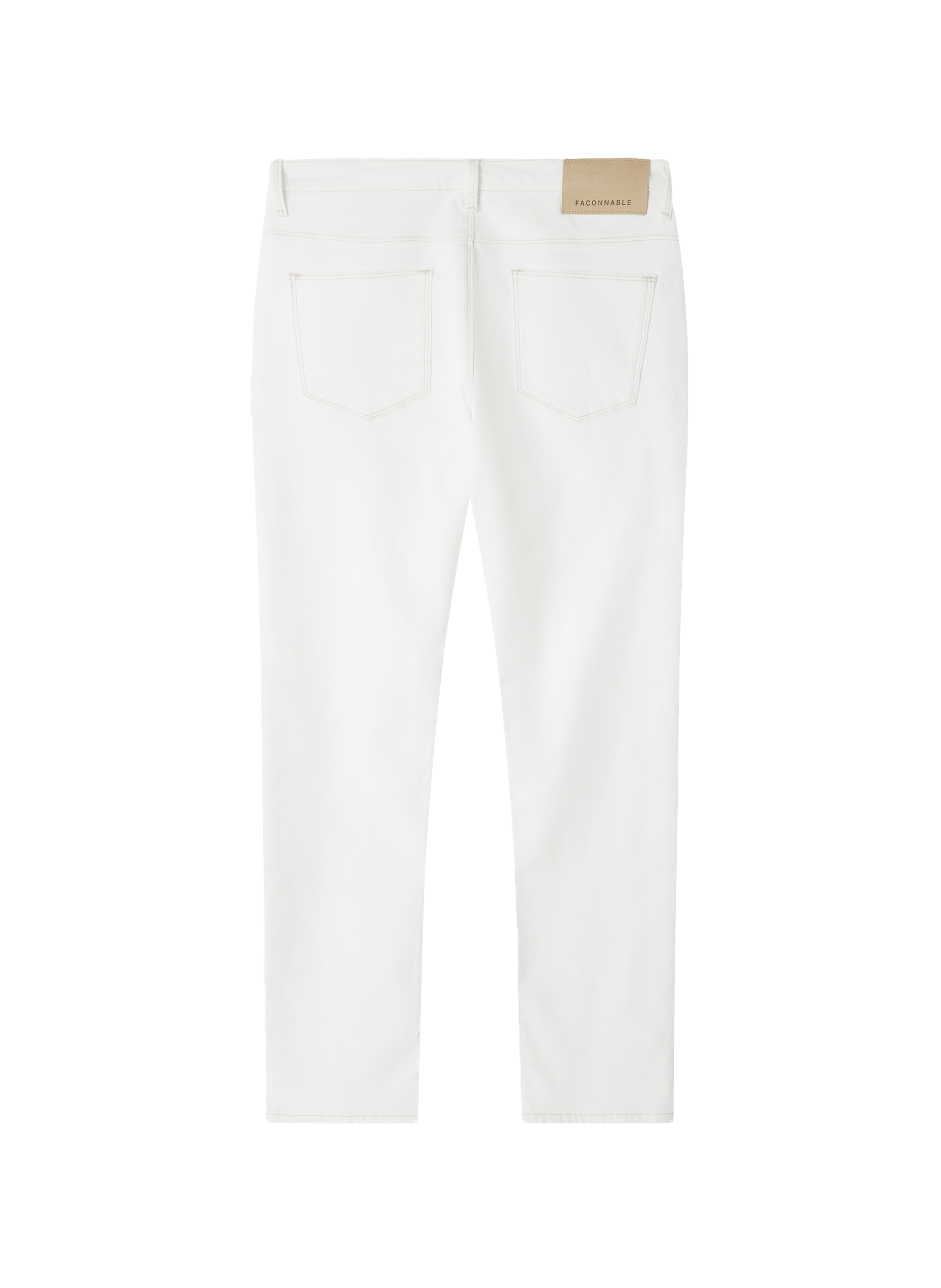 Straight-cut cotton-blend jeans FACONNABLE White