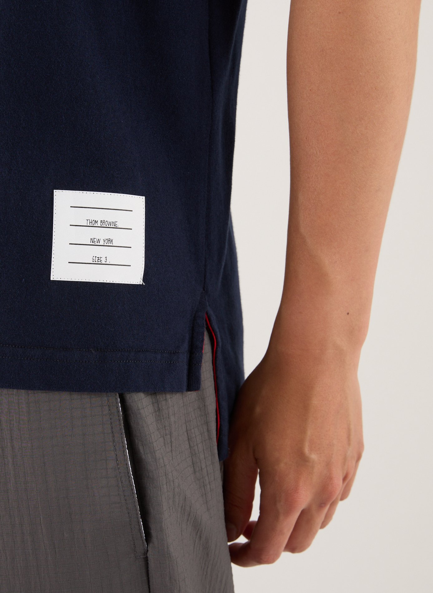 Classic Cotton T-Shirt THOM BROWNE Blue