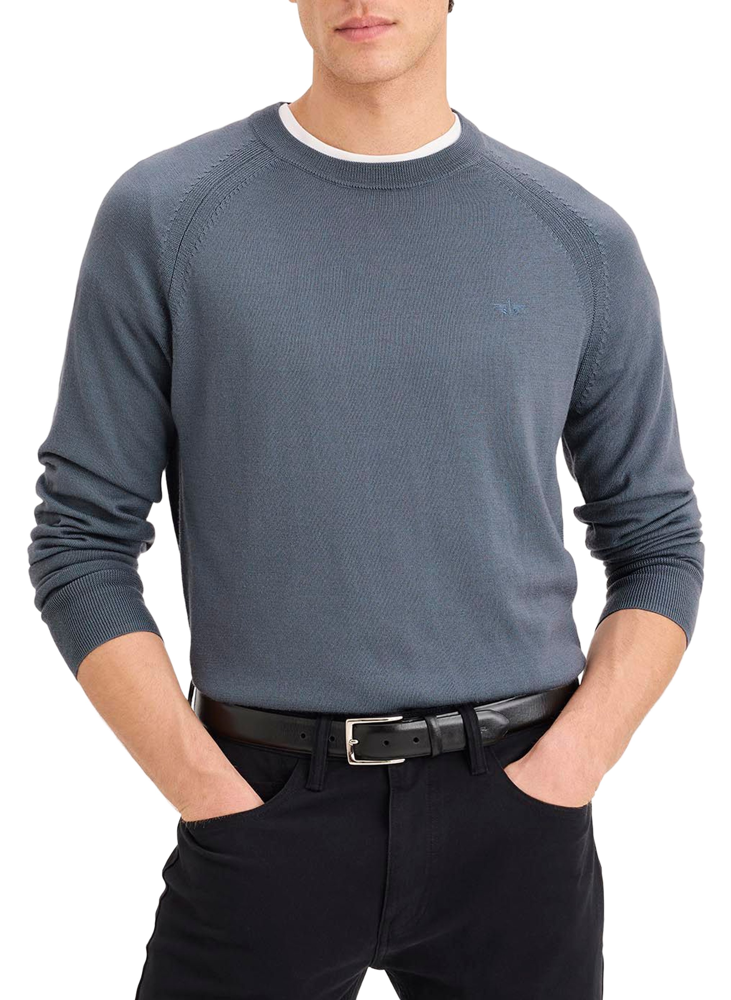 DOCKERS Straight cotton knit jumper Blue