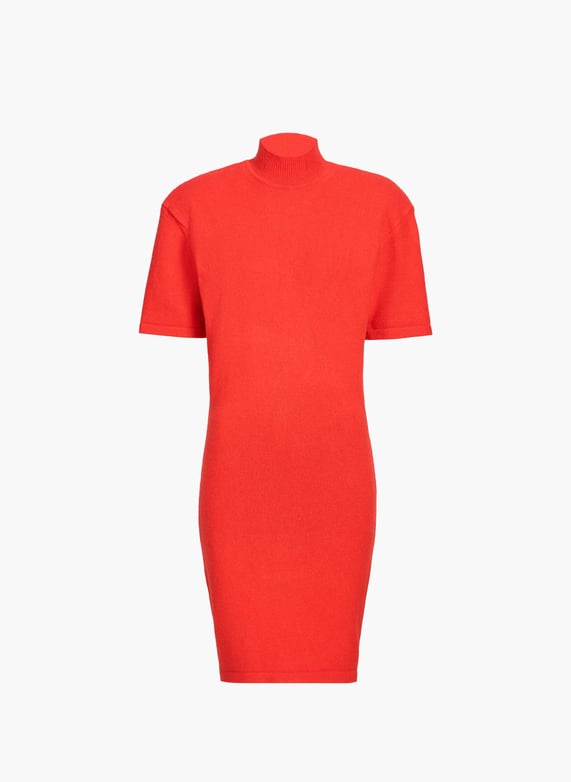 the castagna knit dress The Castagna wool-blend turtleneck mini dress - dark gray