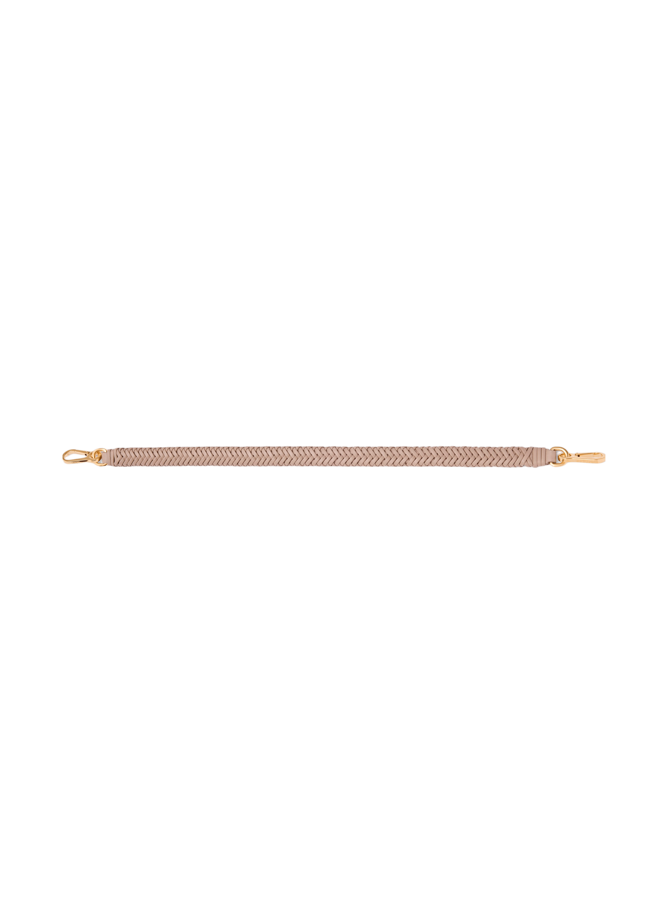 LOEWE Braided leather shoulder strap Arrow in calfskin Beige