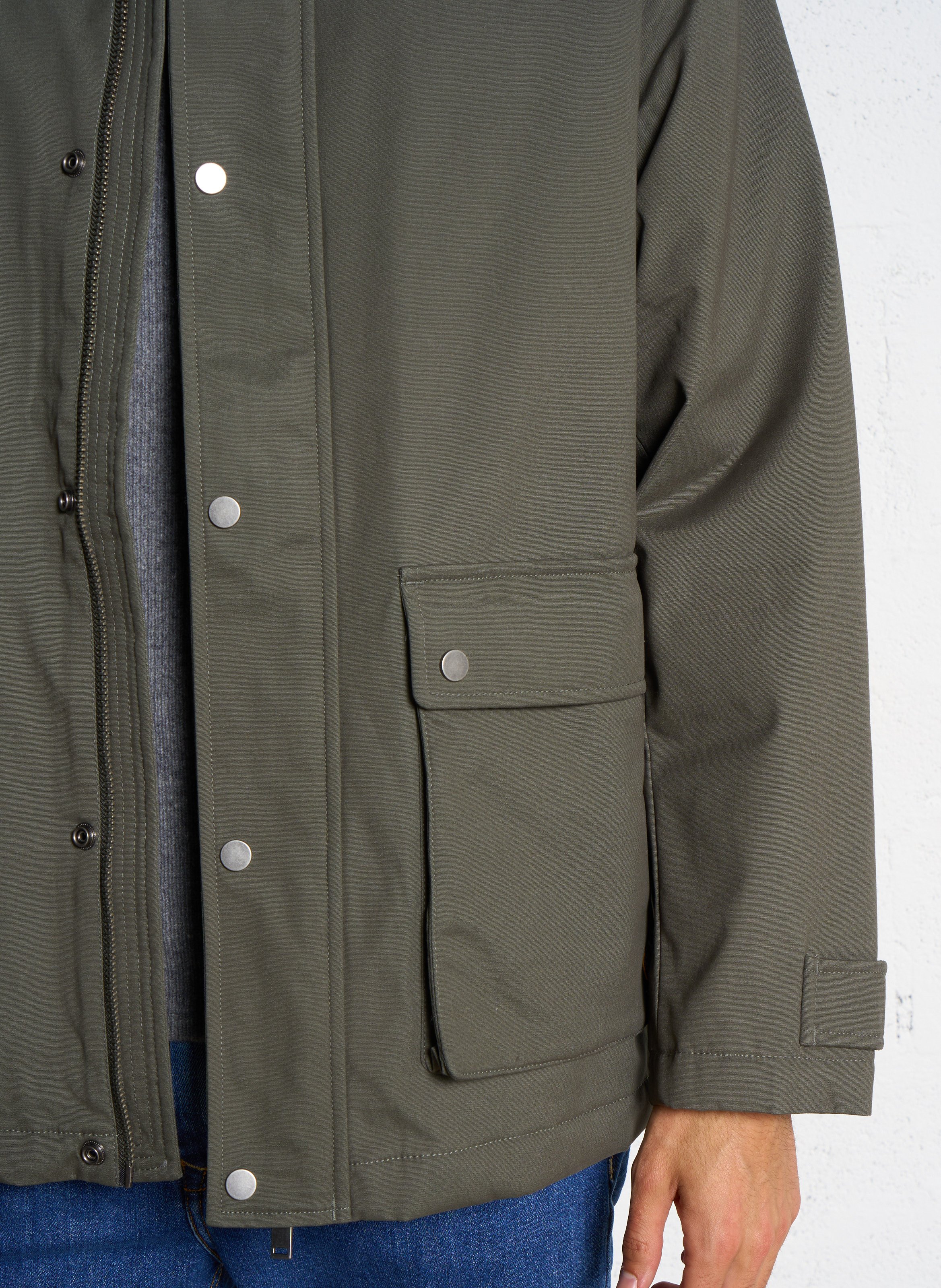 Manteau col classique en coton ARMOR-LUX Kaki