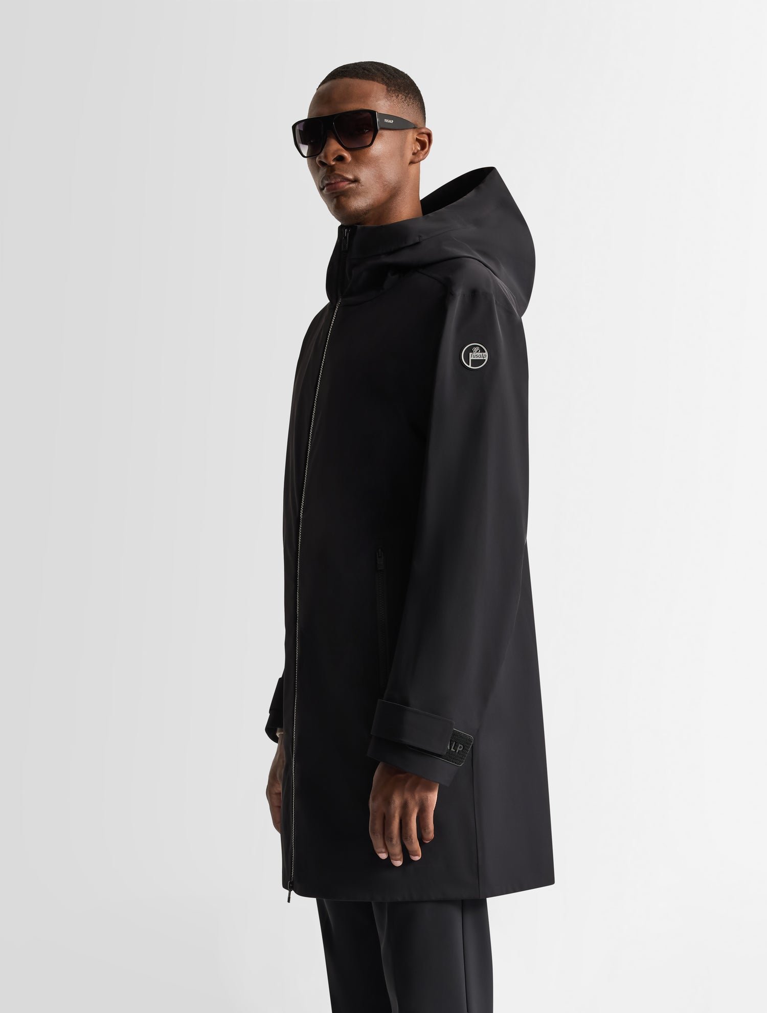 Manteau ilanu col capuche coupe regular FUSALP Noir