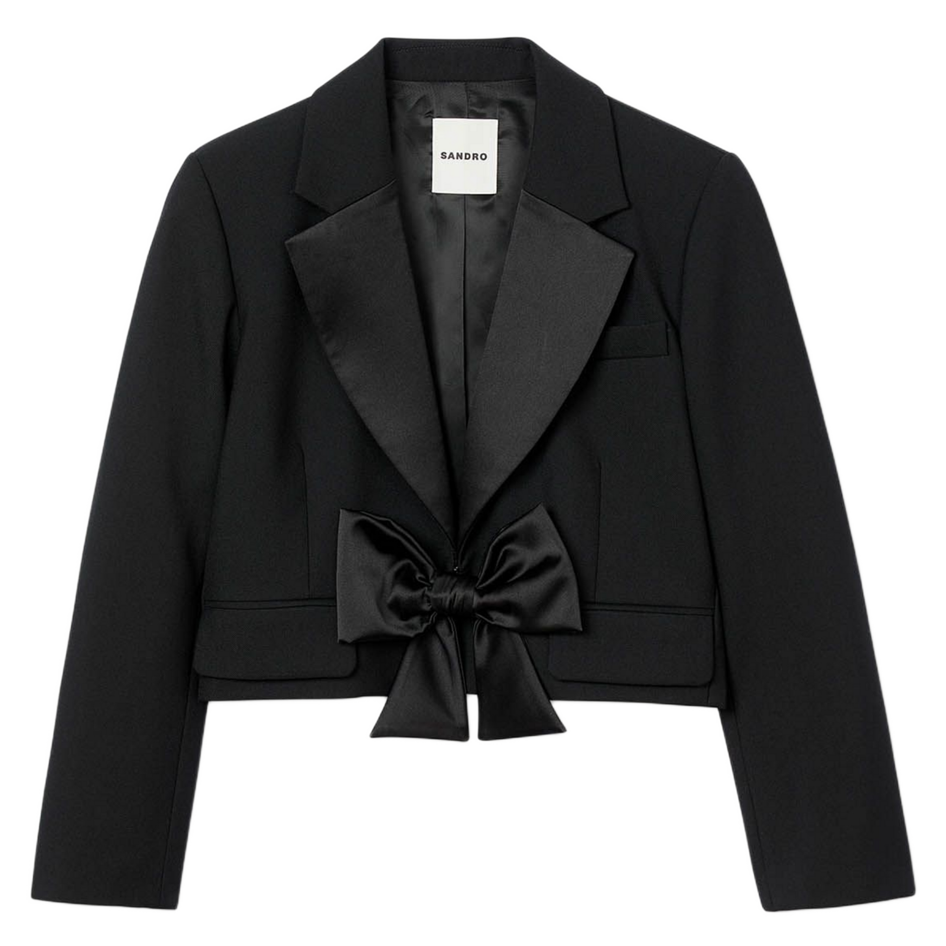 Veste courte col tailleur SANDRO Noir