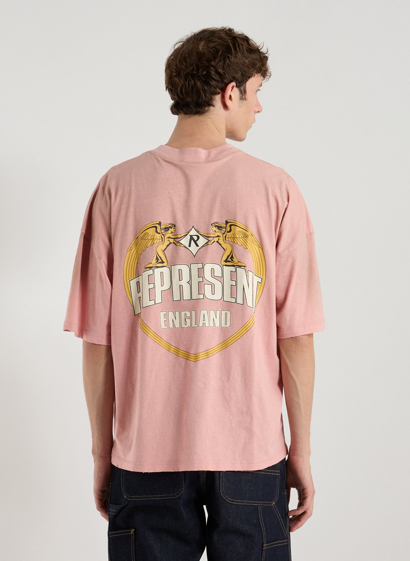 Round neck t-shirt in cotton and hemp REPRESENT Red