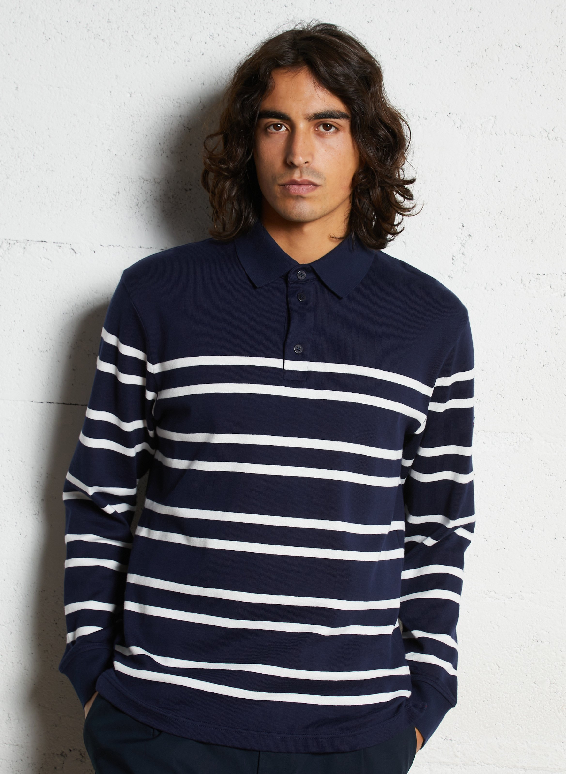 Polo droit en maille en coton ARMOR-LUX Bleu