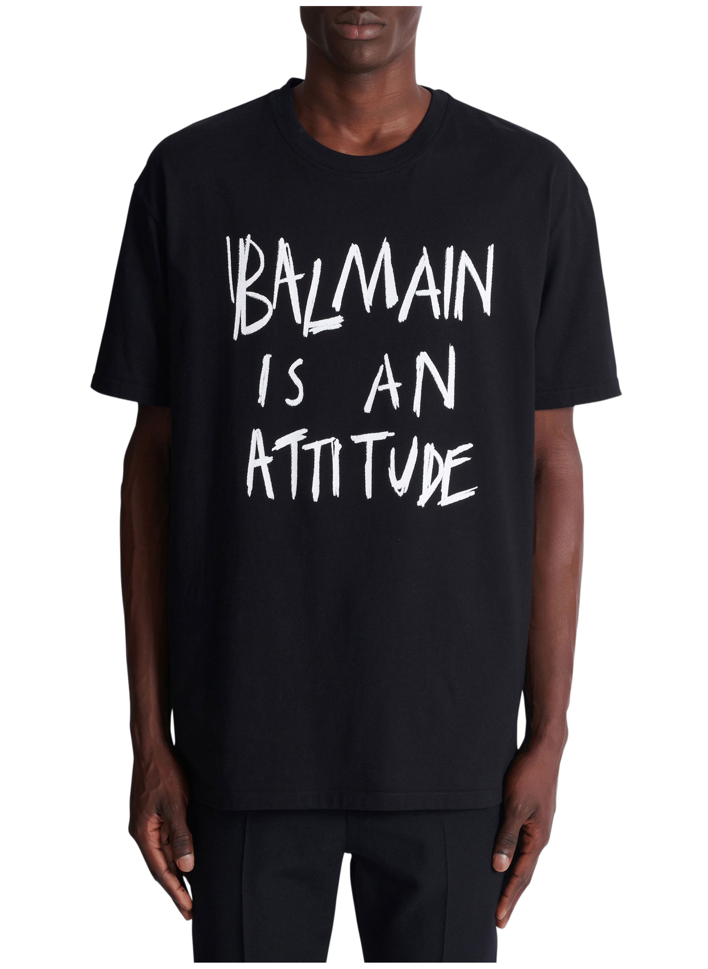 T-shirt à imprimé BALMAIN Noir