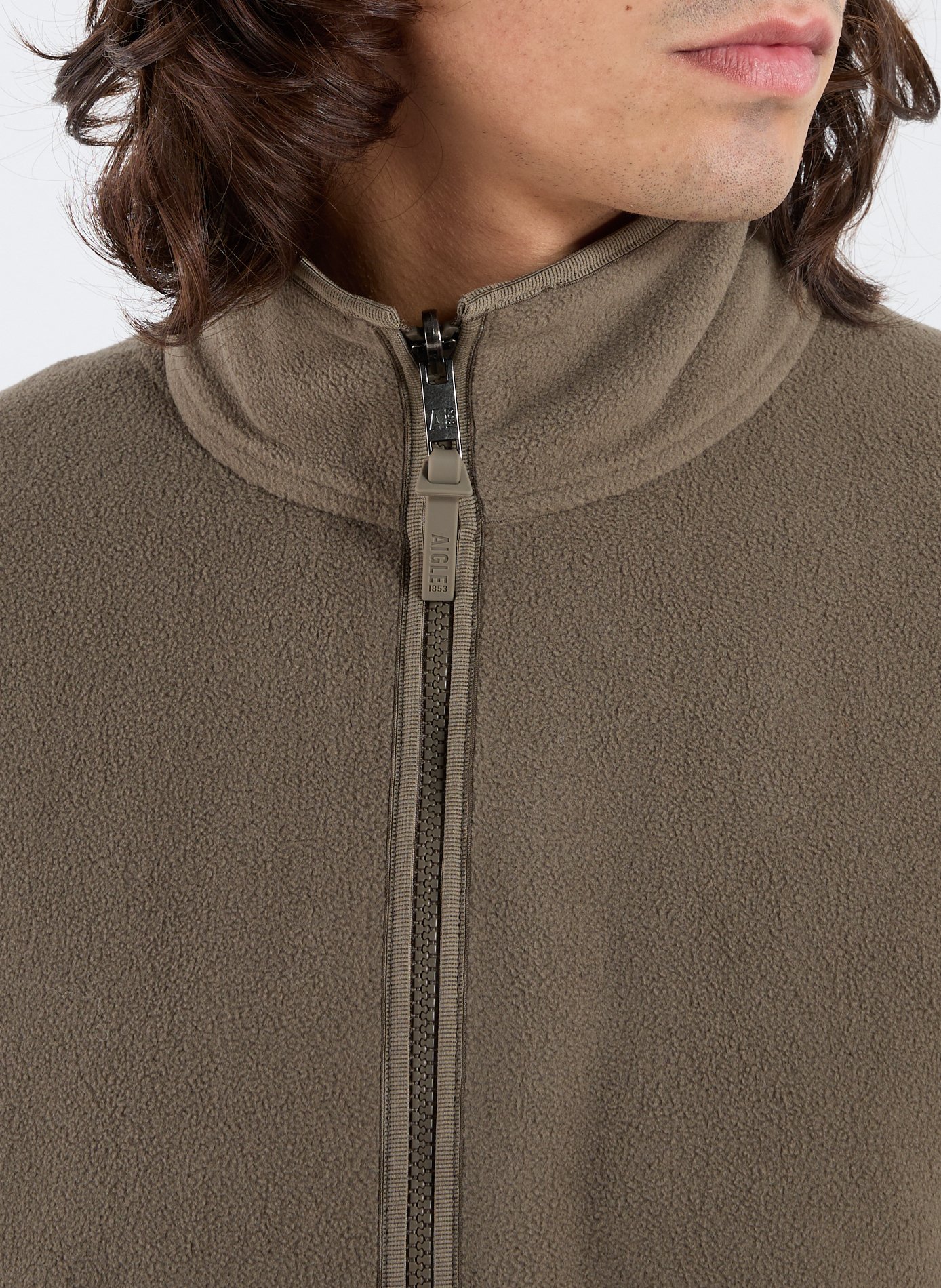 Veste polaire à col montant AIGLE Marron