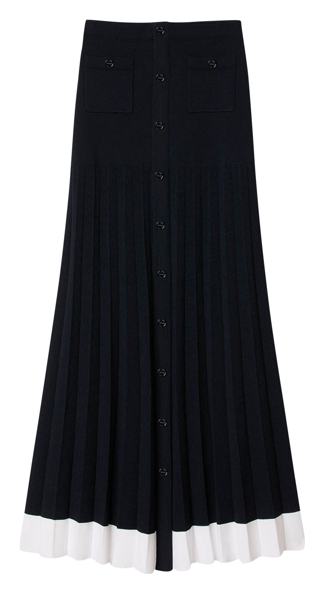 Jupe longue lissée SANDRO Bleu