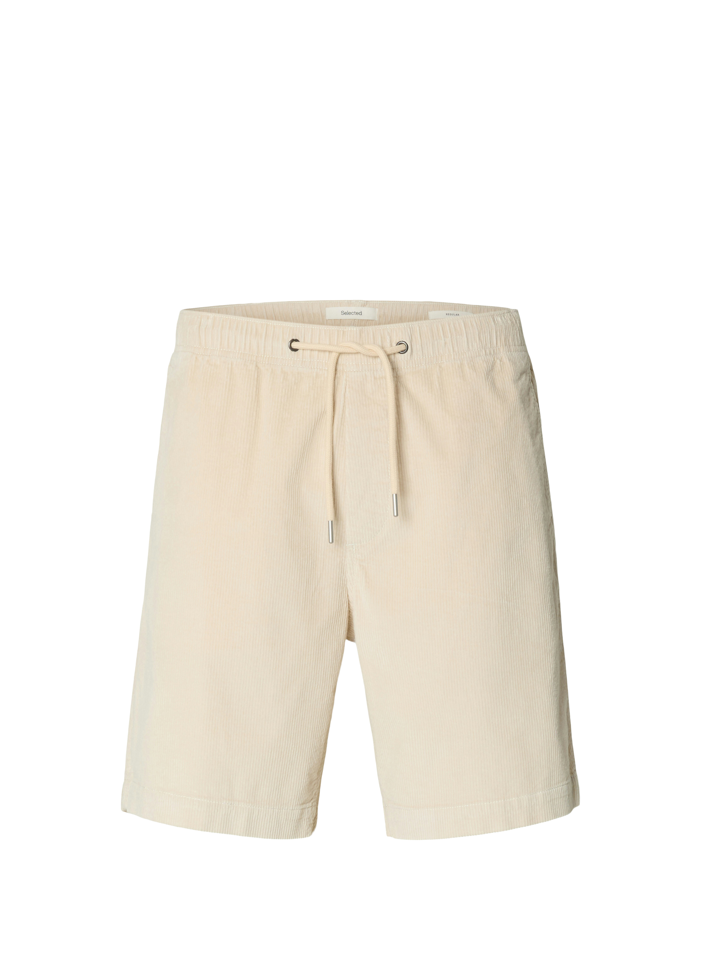 Short droit en coton mélangé SELECTED Beige