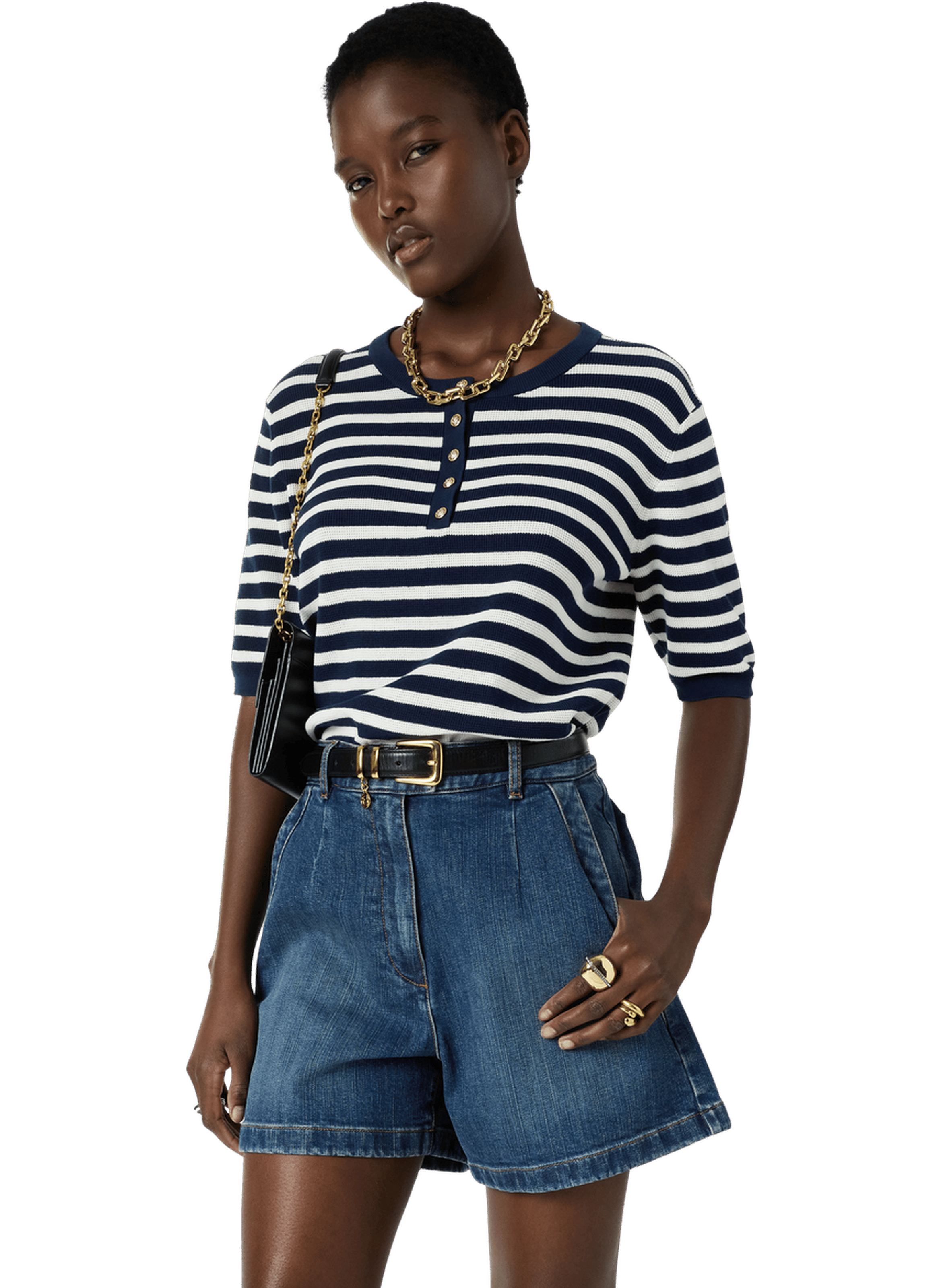 Pull marin à manches courtes - laina GERARD DAREL Bleu