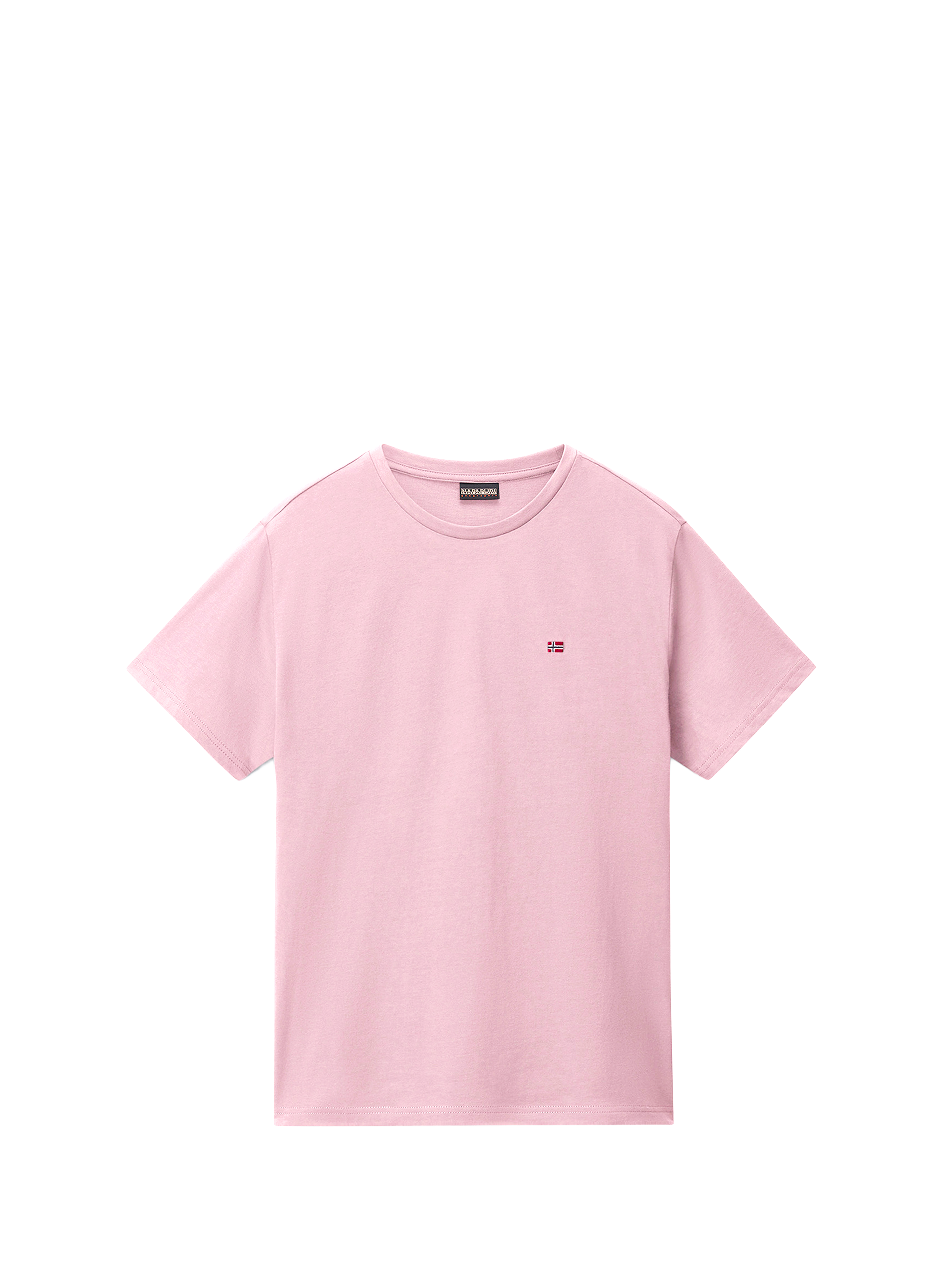 T-shirt col rond en coton NAPAPIJRI Rose
