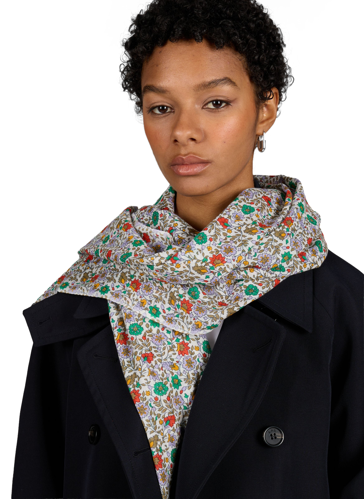 Floral printed stole AU PRINTEMPS PARIS Green
