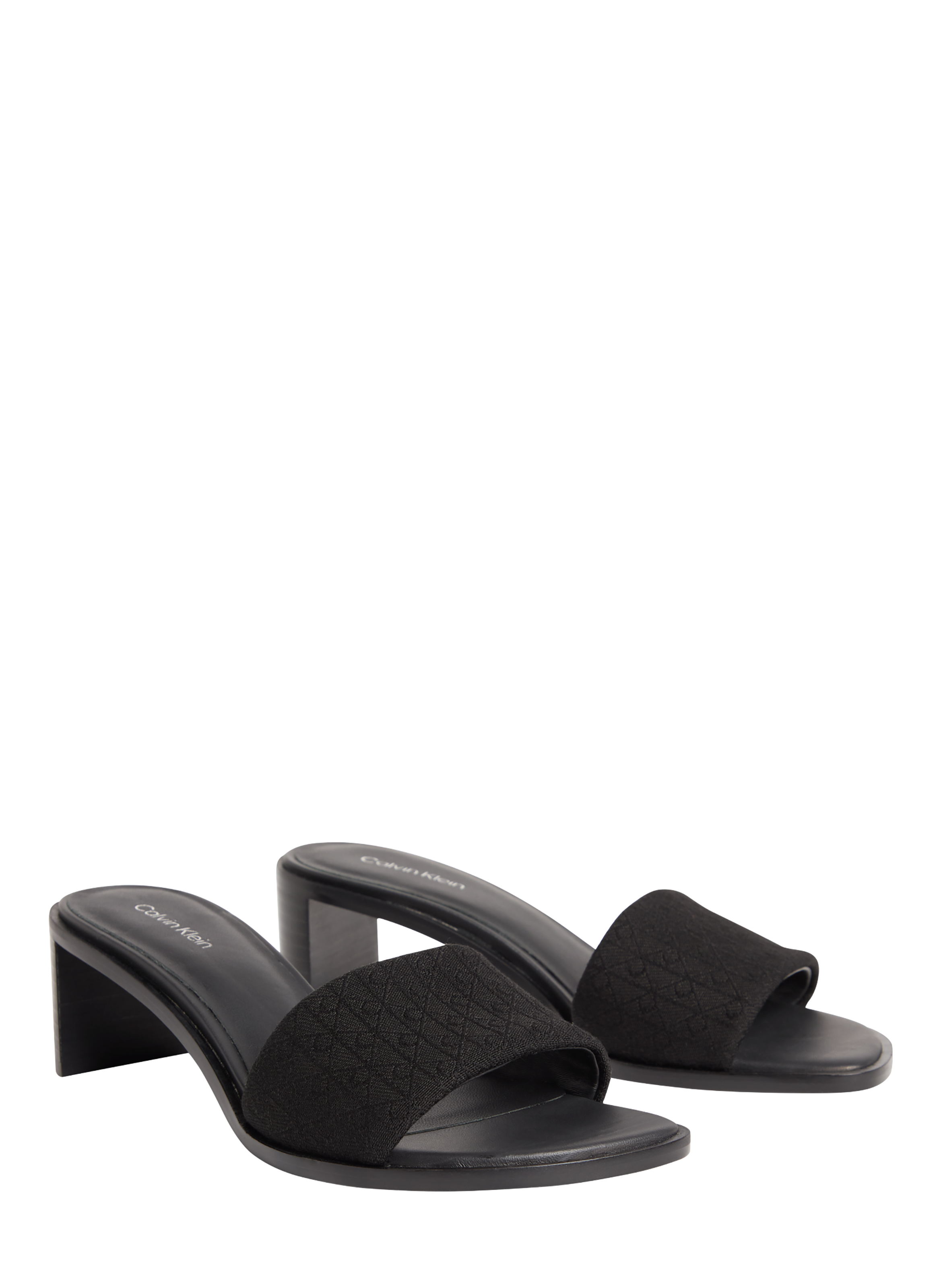 Sandales à talon Marghe en jacquard CALVIN KLEIN Noir