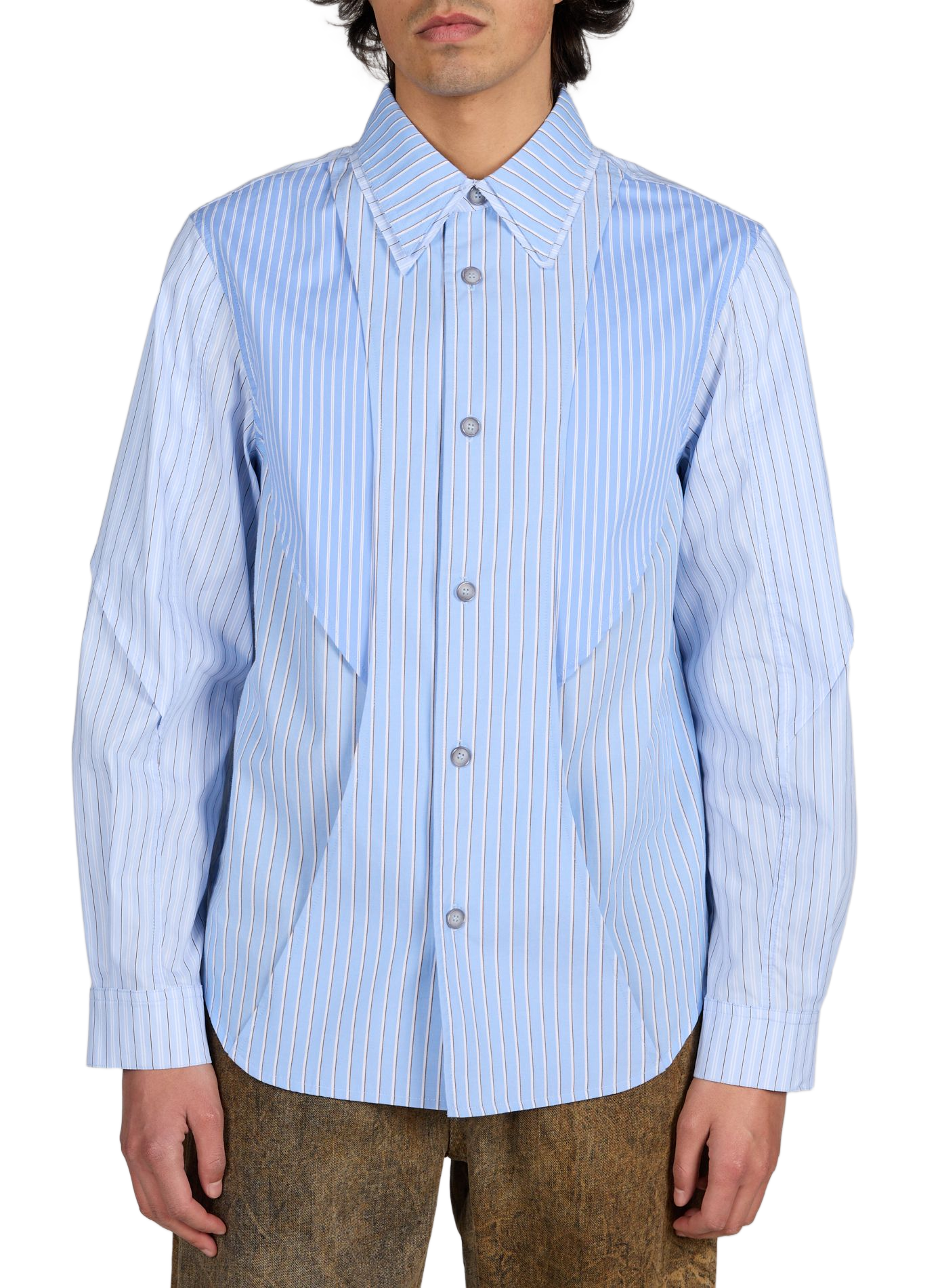 Straight striped cotton shirt ANDERSSON BELL Blue