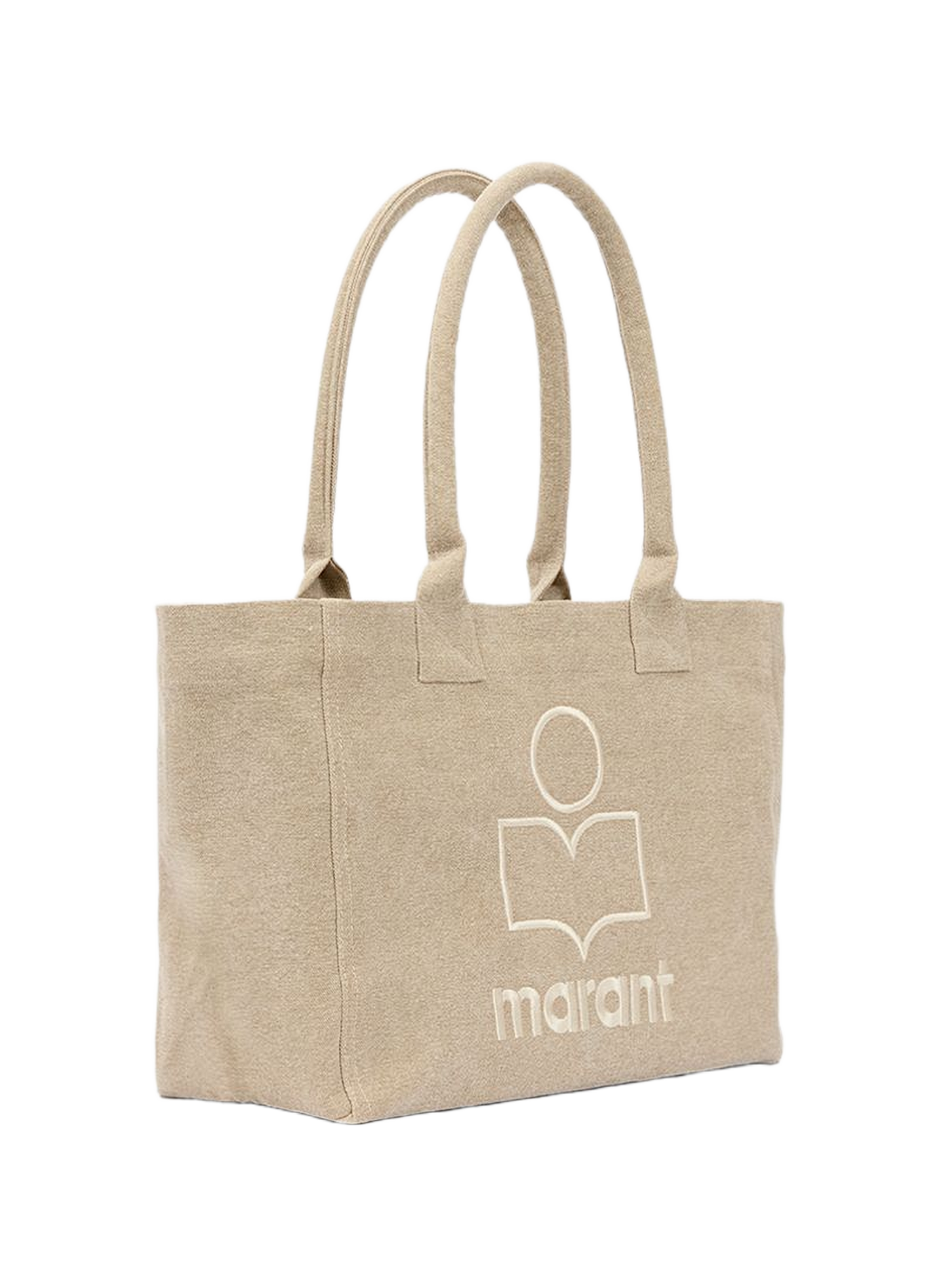 Yenky Zipped logo washed cotton tote bag ISABEL MARANT Beige