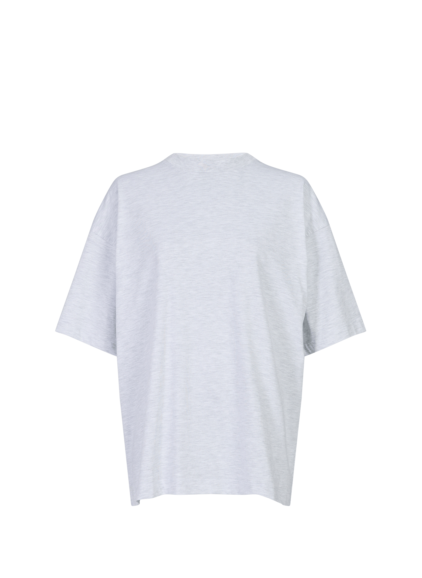 Oversized round neck cotton t-shirt TOPSHOP Grey