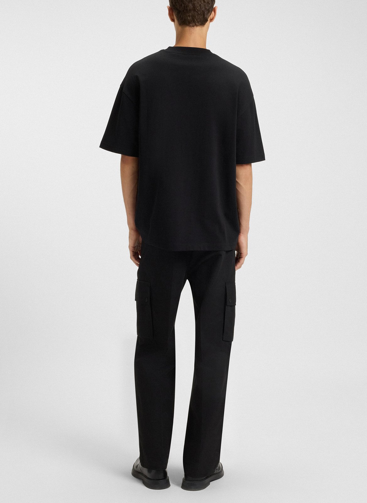 Tee-shirt oversize col rond en coton dinkee BOSS Noir