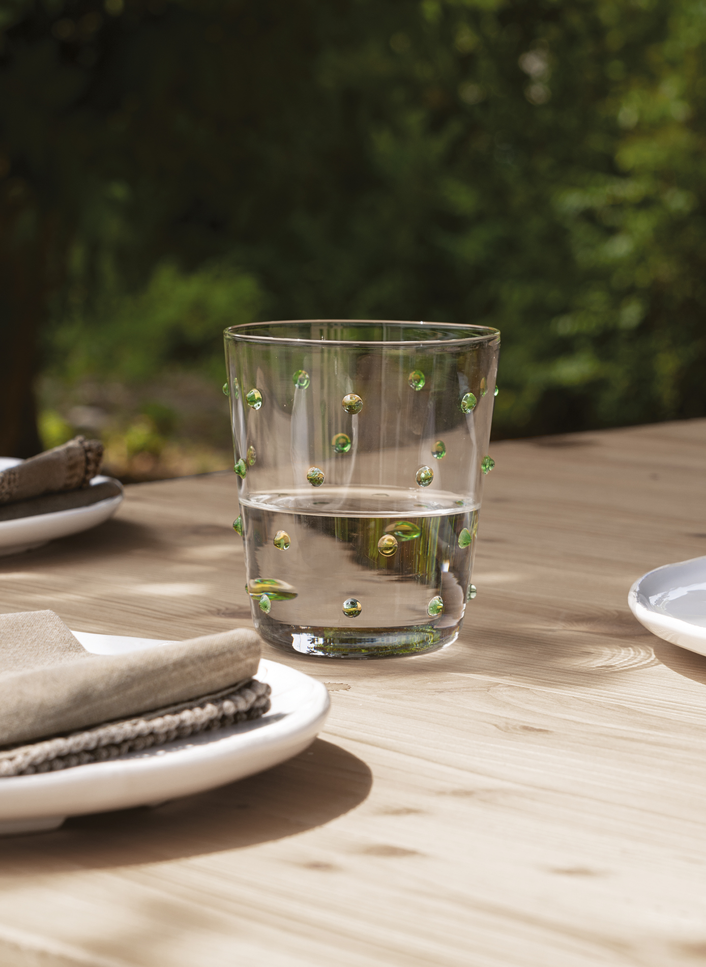 Set van 6 glazen Party in glas ZAFFERANO Groen