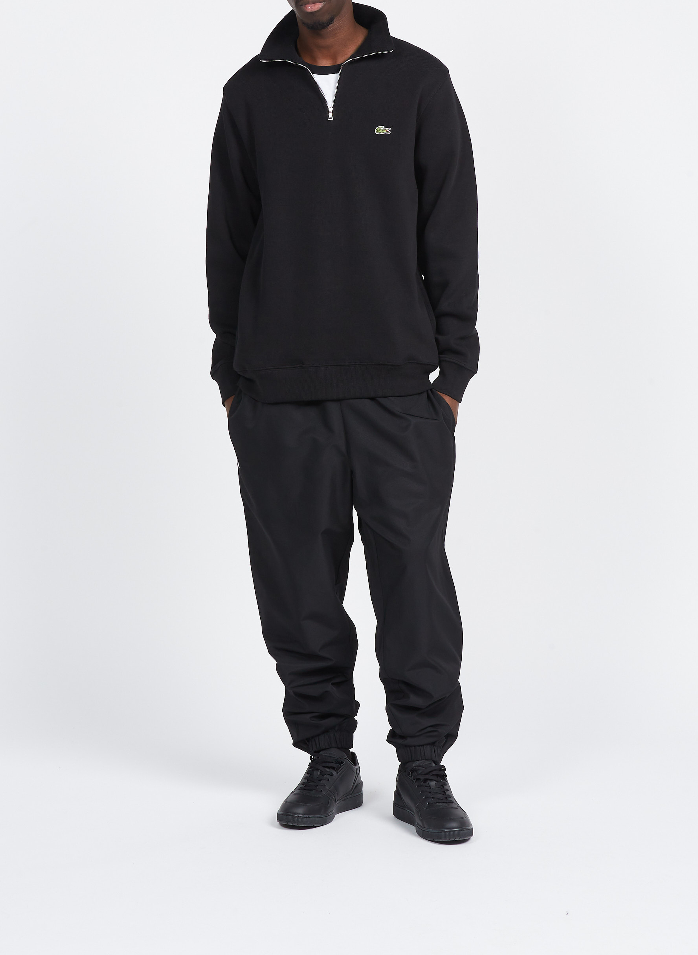 Sweatshirt zippé core 1/4 zip LACOSTE Noir
