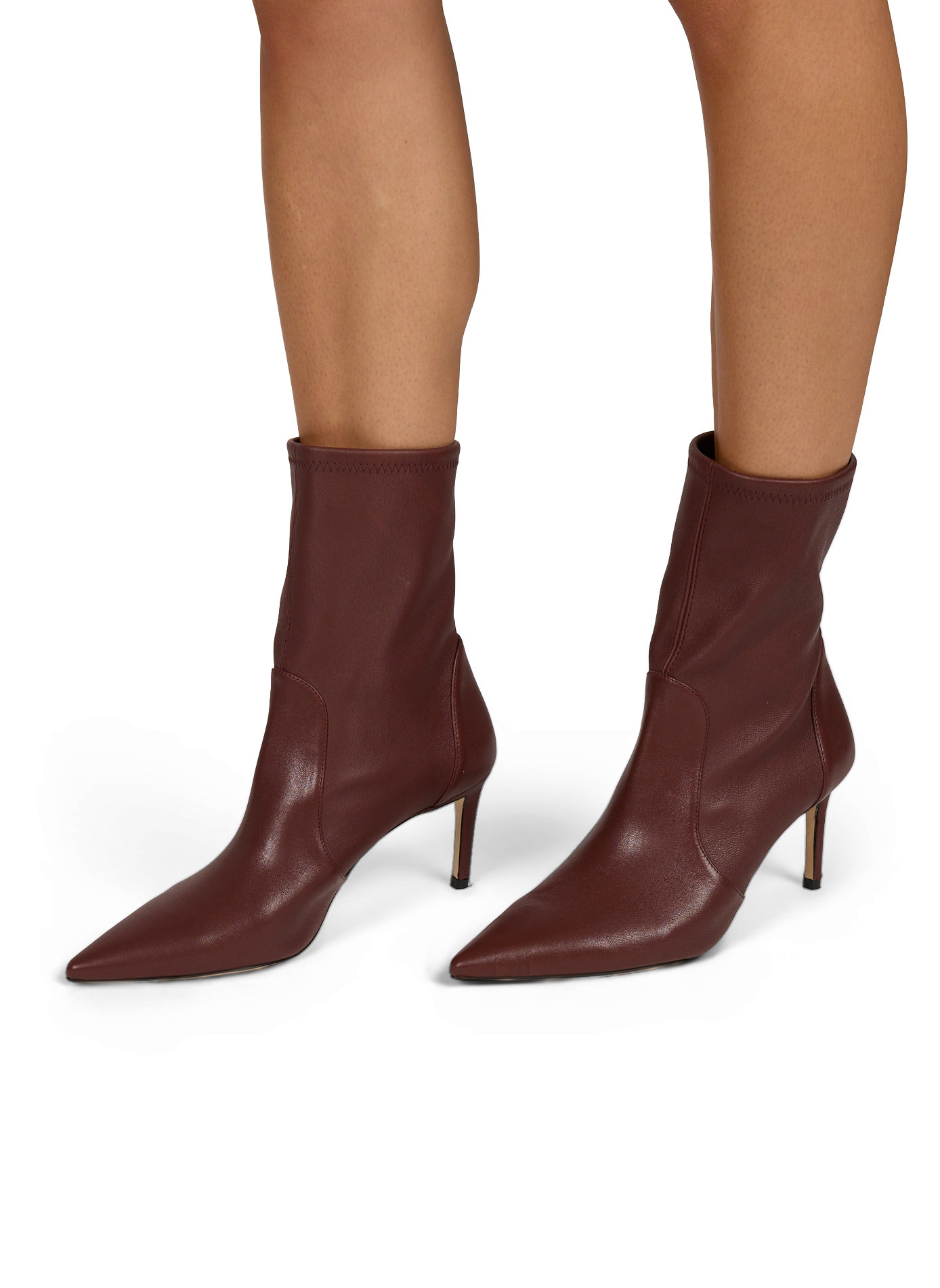 Stuart Power 75 leather ankle boot STUART WEITZMAN Brown