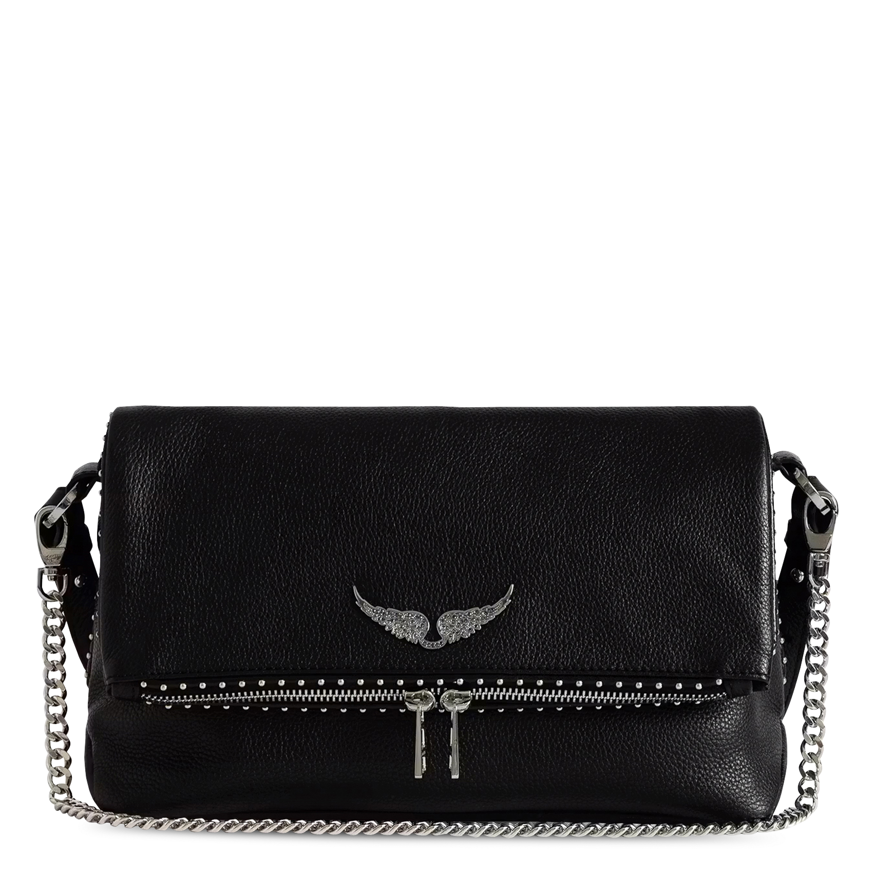 Sac bandoulière en cuir rocky ii ZADIG&VOLTAIRE Noir