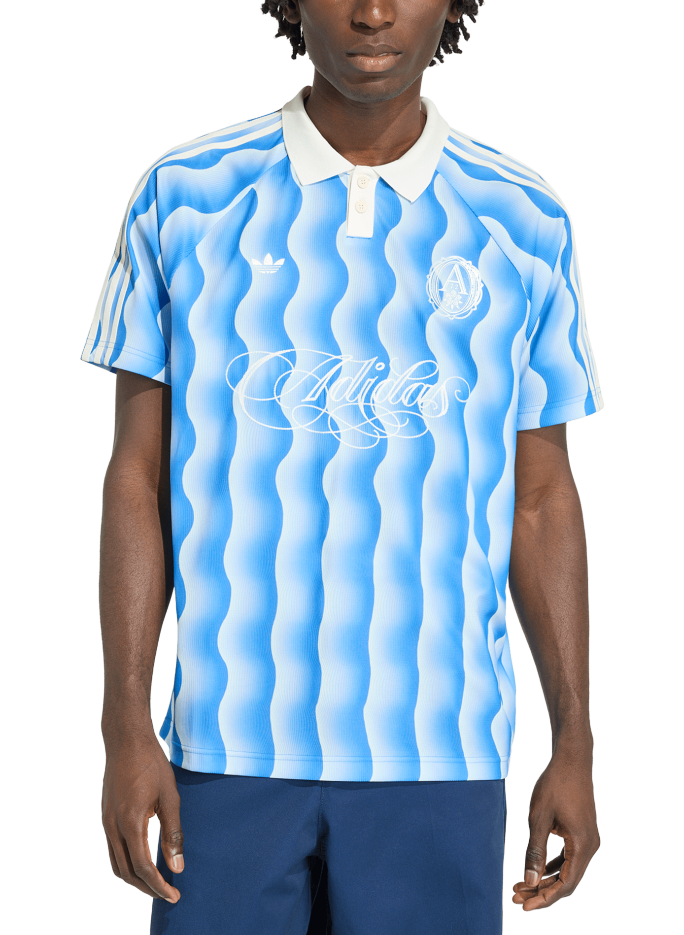 Maillot de sport à imprimé ADIDAS Bleu