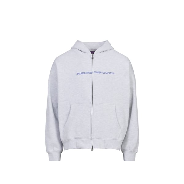 Sweat zippé ample brodé en coton Sweat zippé ample brodé en coton
