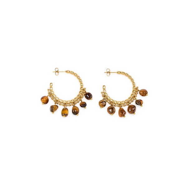 Boucles d'oreilles avec pierres de gemmes Boucles d'oreilles avec pierres de gemmes