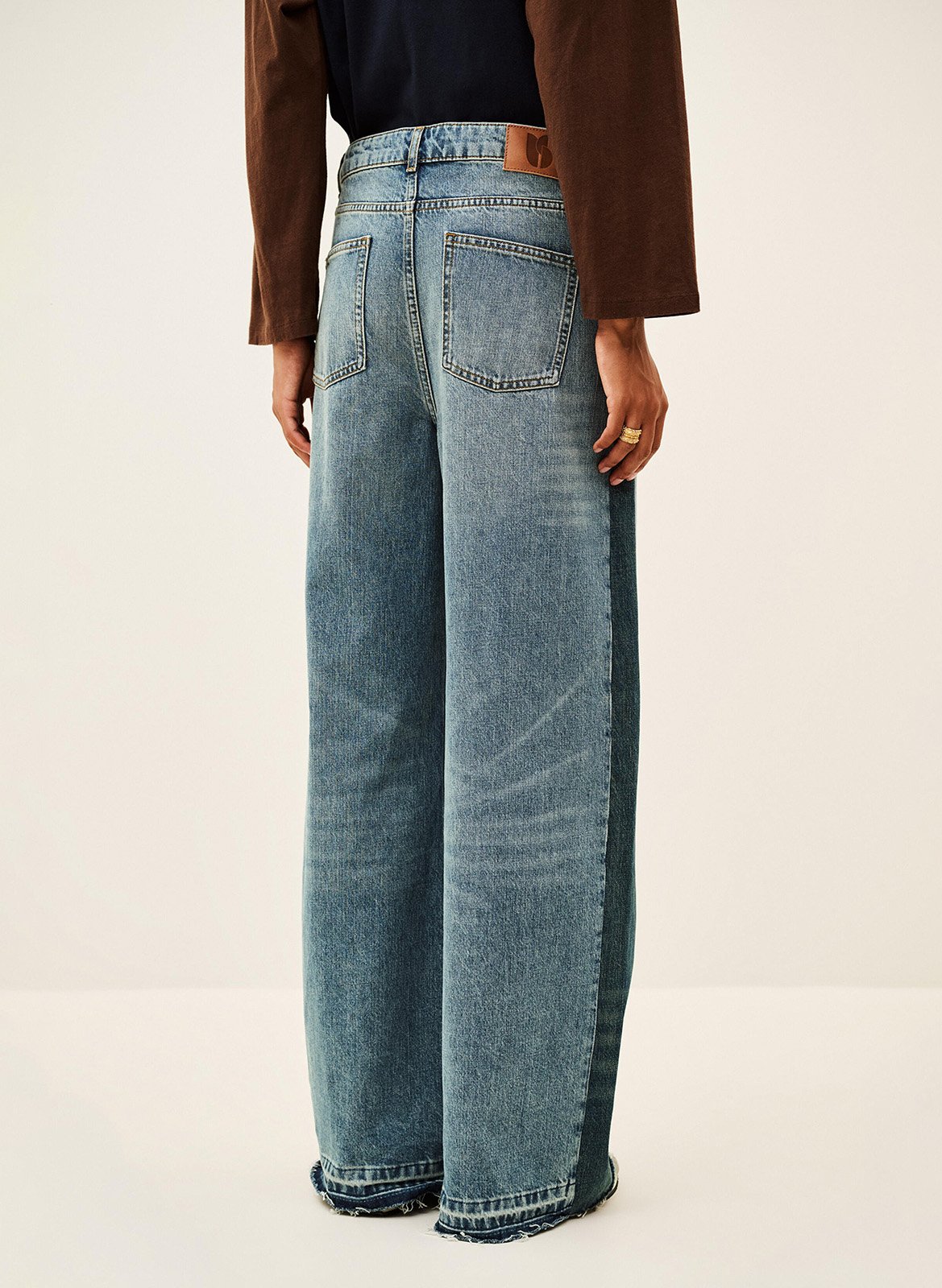 Wijde hoge taille jeans Mislav BA&SH Blauw