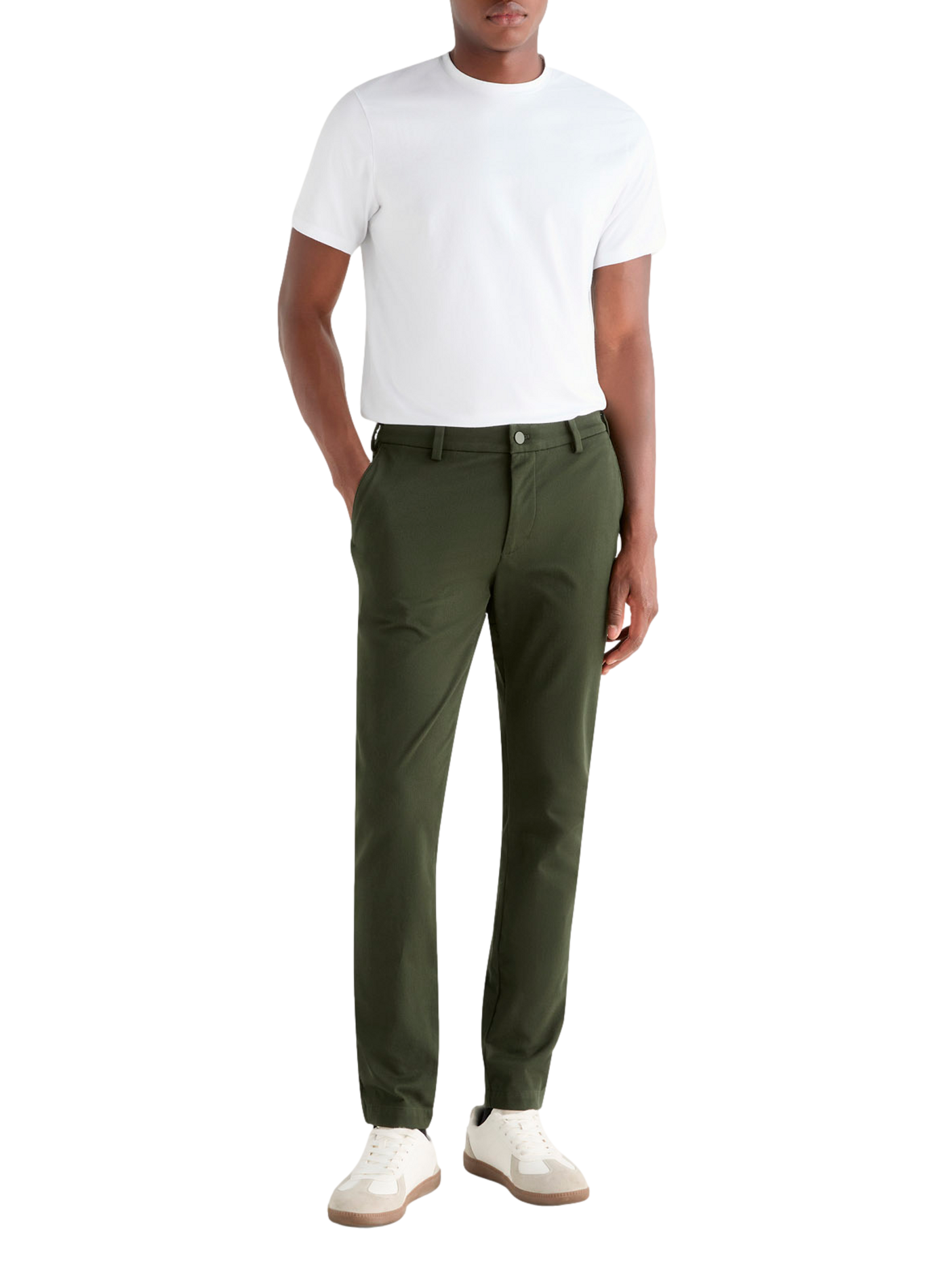Pantalon chino en coton mélangé | Gris DOCKERS Homme