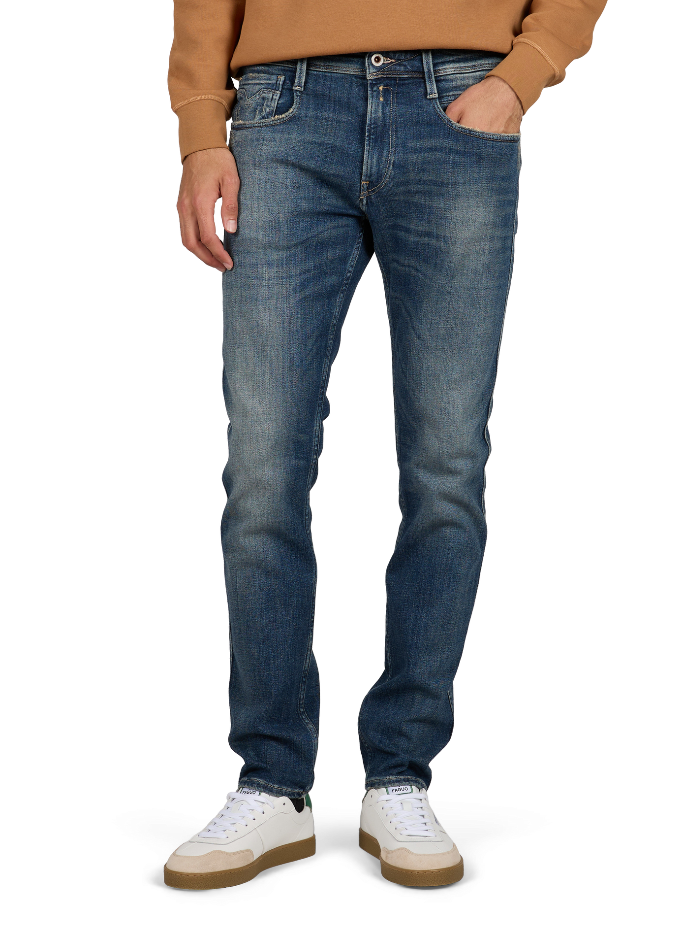 Jean skinny en coton mélangé REPLAY Bleu