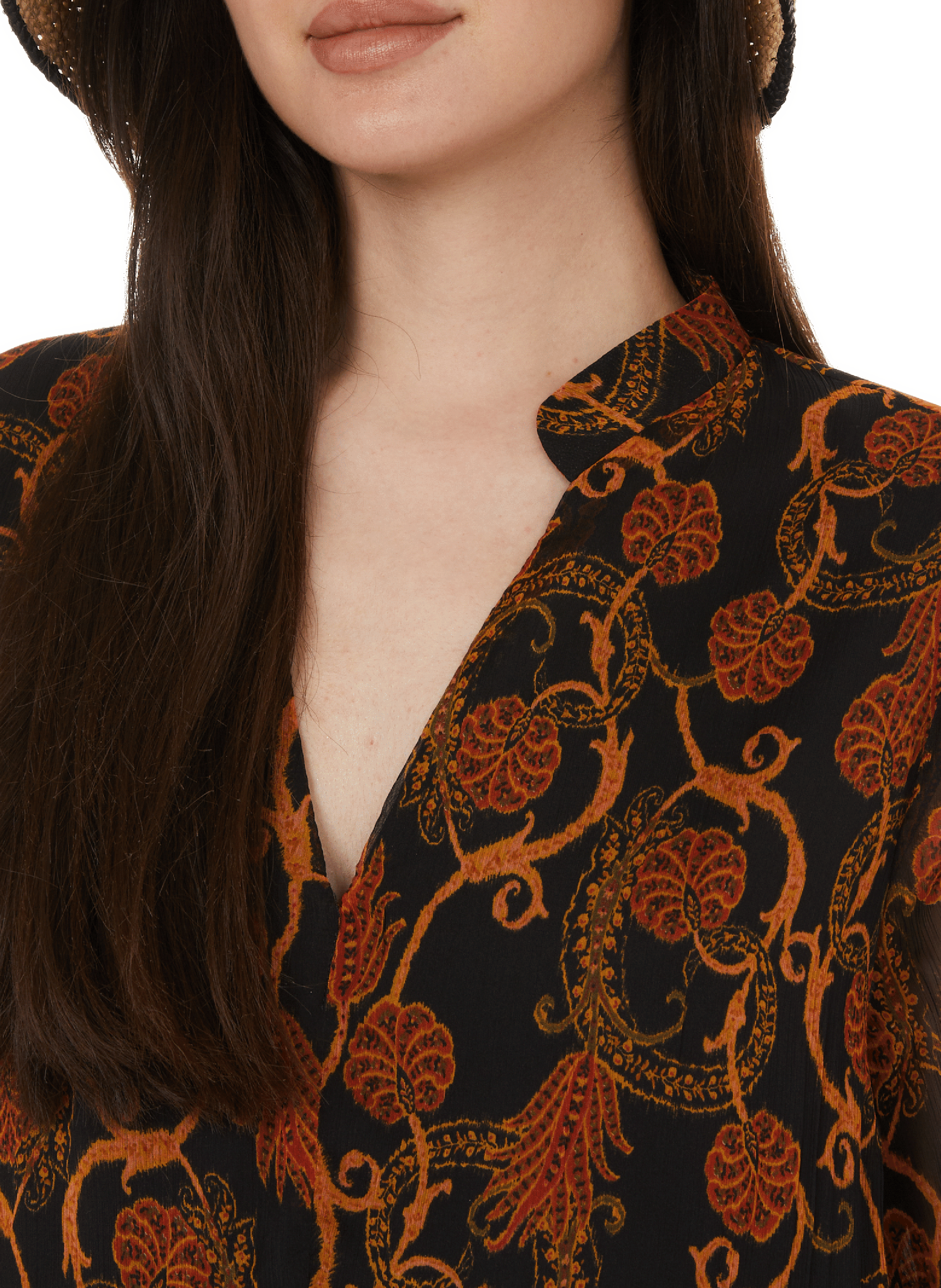 Kurzes Kleid mit Jacquardmuster AU PRINTEMPS PARIS Mehrfarbig