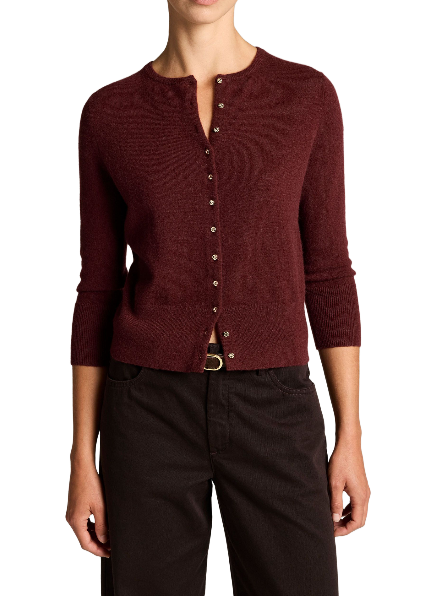 Cardigan boutonné en laine et cachemire  VINCE Multicolore