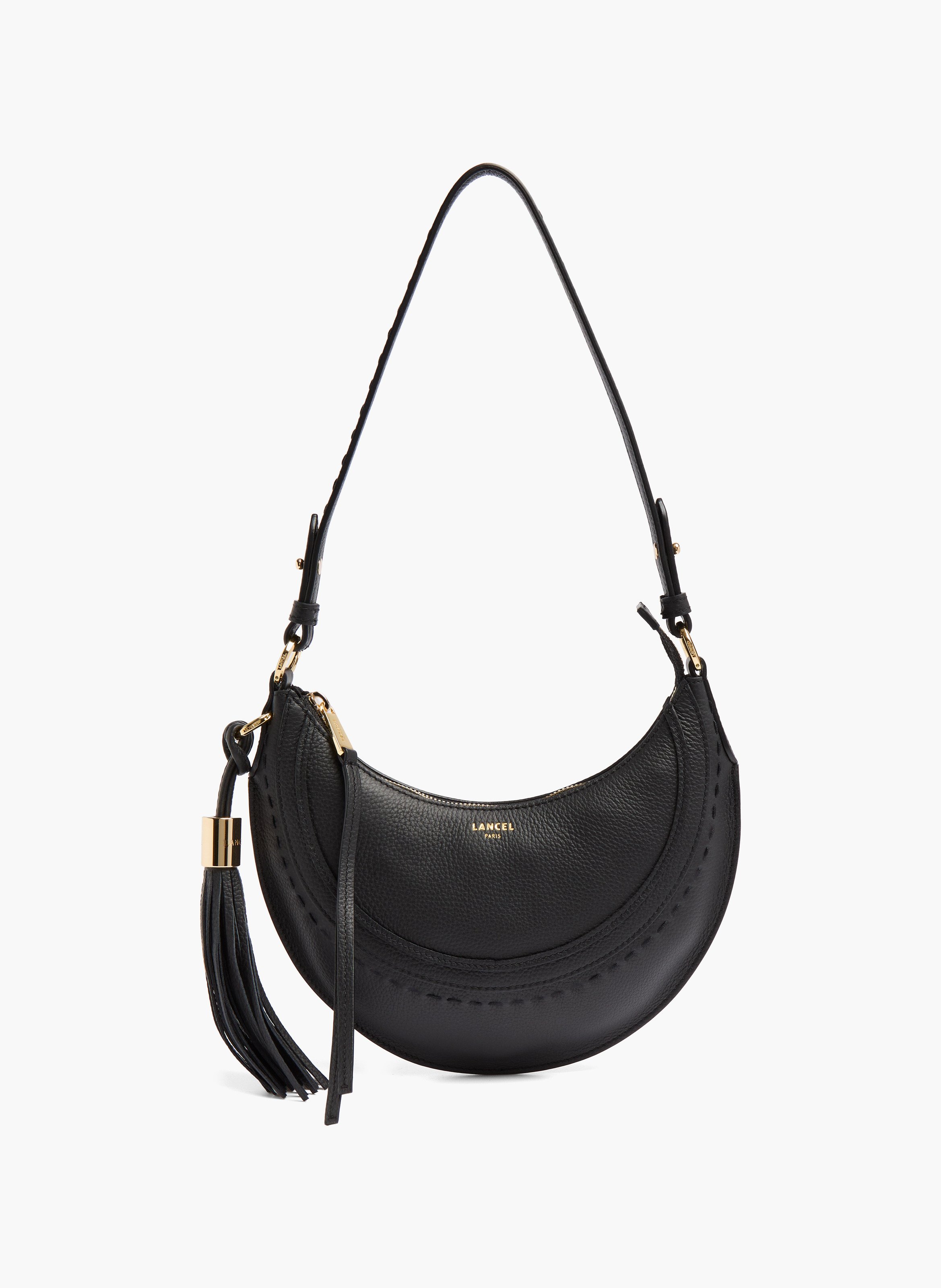 Sac hobo hoboheme de lancel en cuir de vachette graine LANCEL Noir