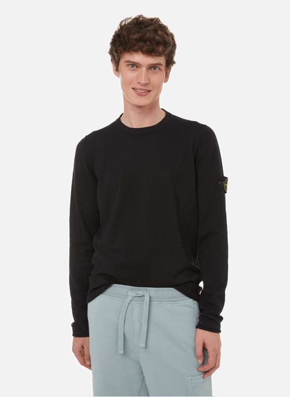 Stone island jumper mens black hotsell