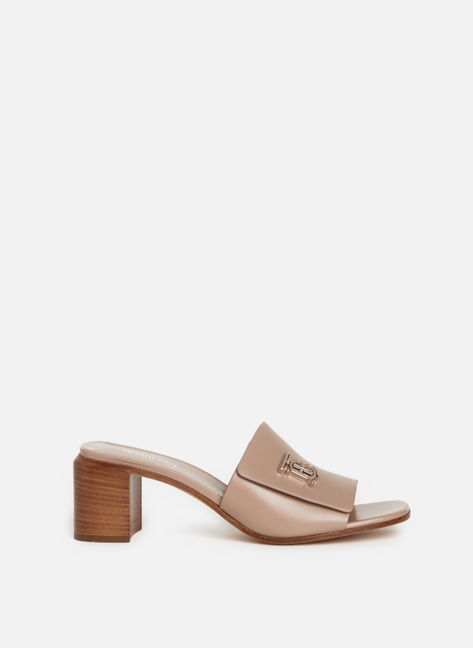 BURBERRY leather mules