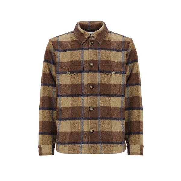 Chemise en polyester recyclé et laine