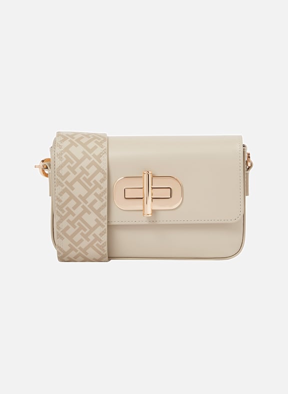 TURN LOCK LEATHER SHOULDER BAG TOMMY HILFIGER for WOMEN Printemps
