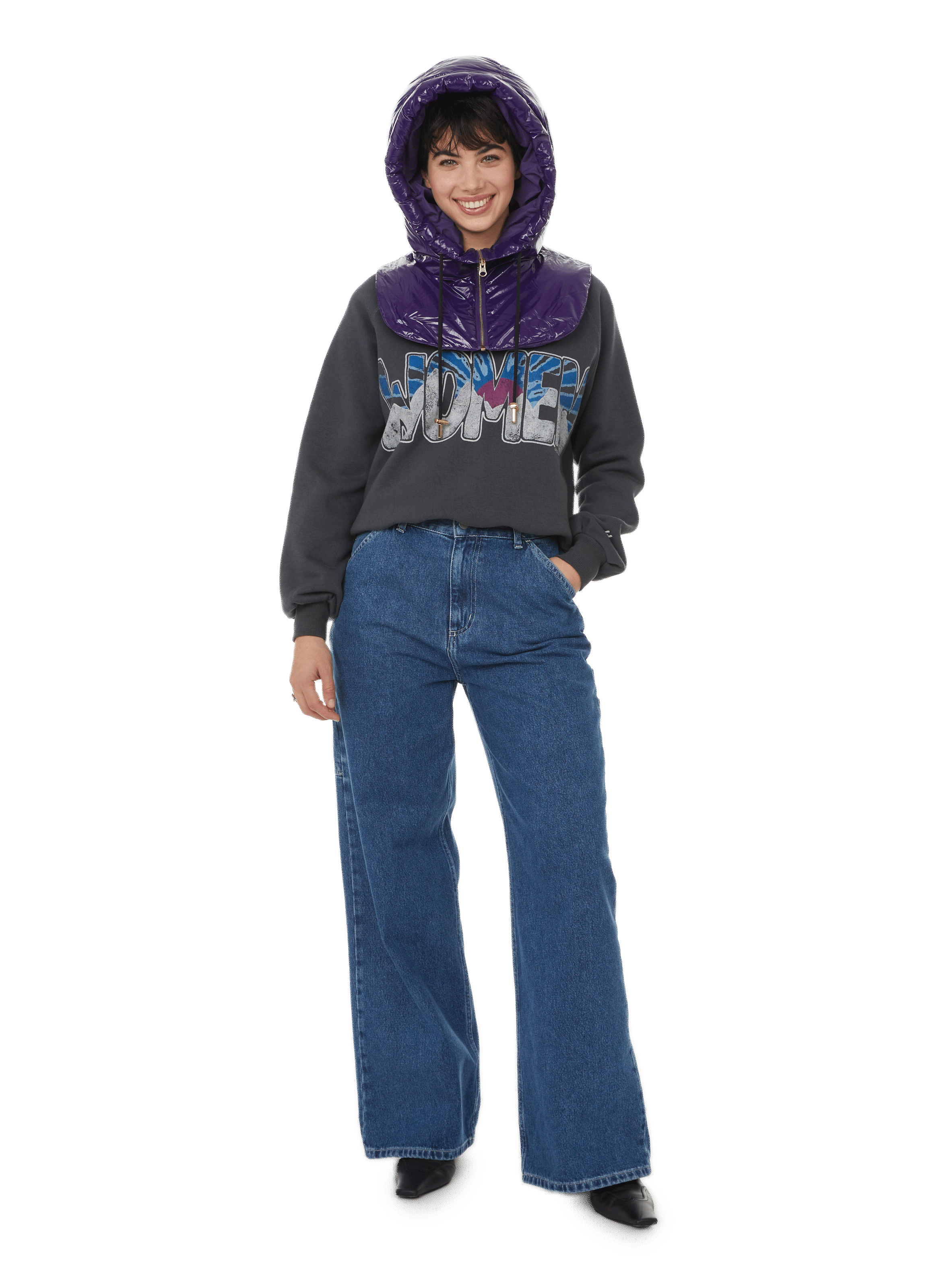 Balaclava with zip SAISON 1865 Purple