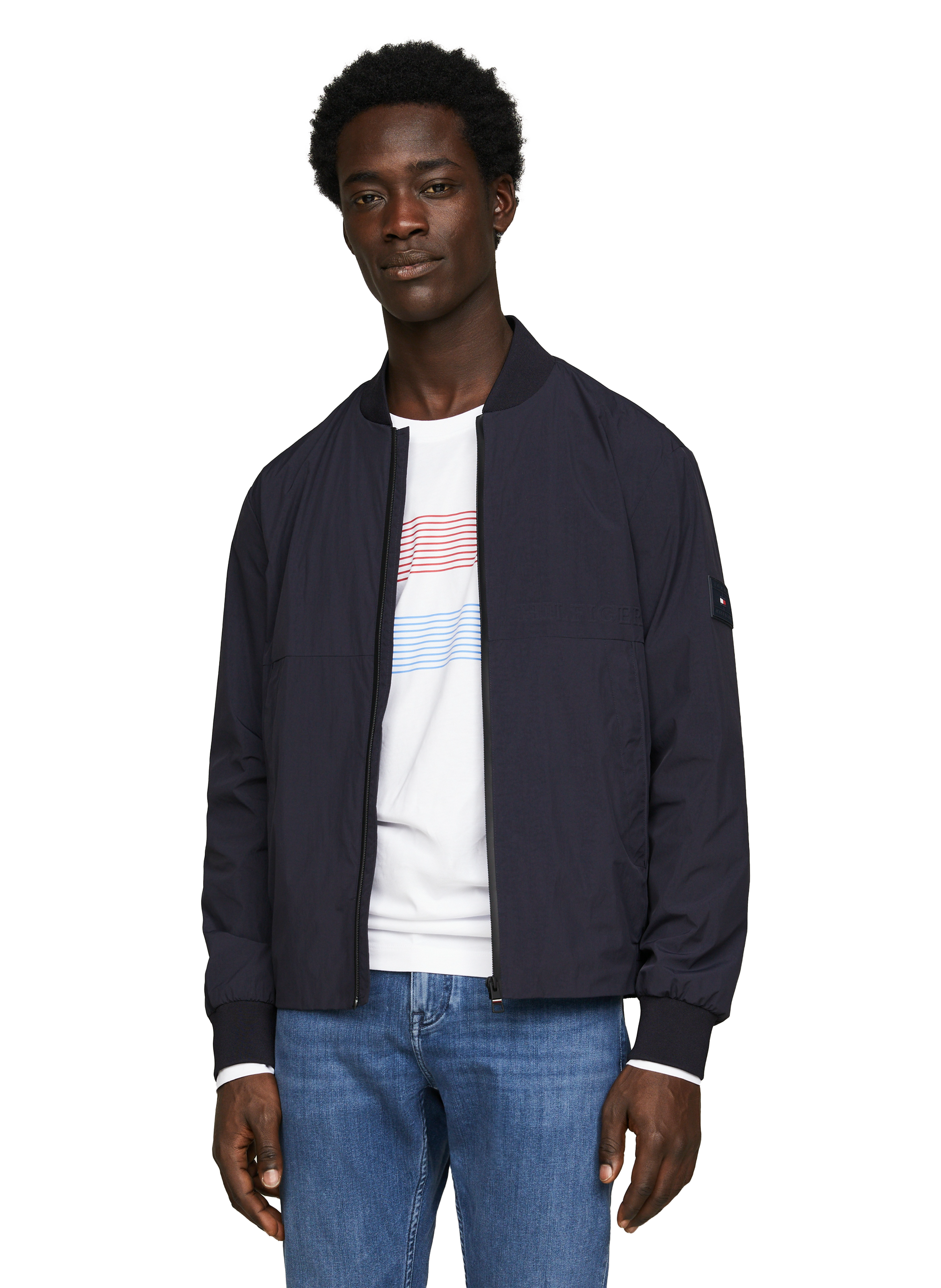 TOMMY HILFIGER Waterproof bomber jacket Blue