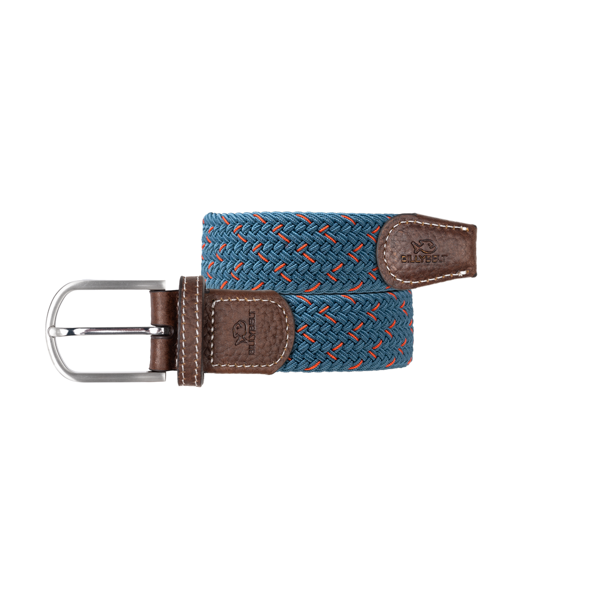 Ceinture tressée élastique multicolore BILLYBELT Bleu