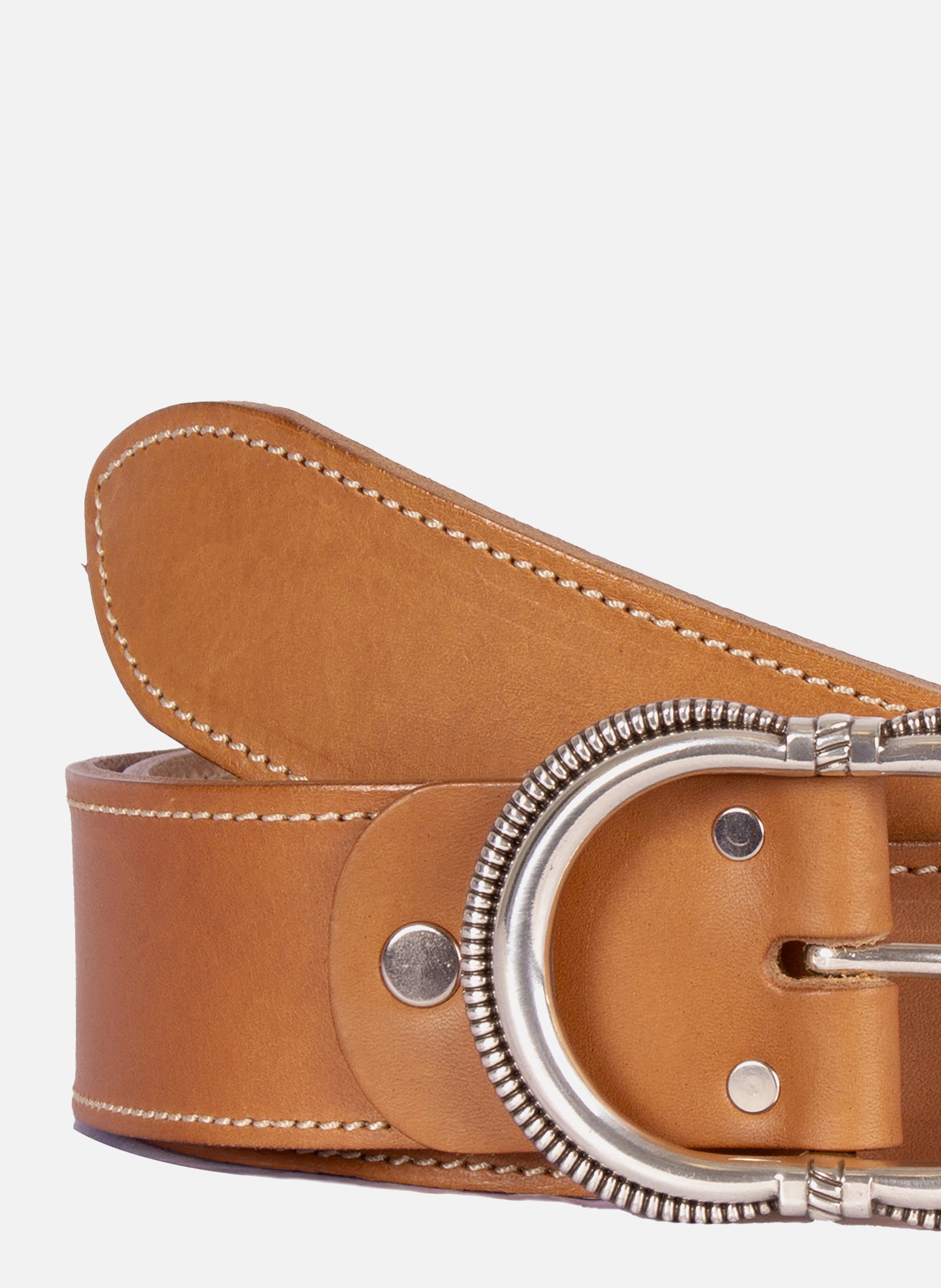 Ceinture camargue cuir JULES & JENN Marron